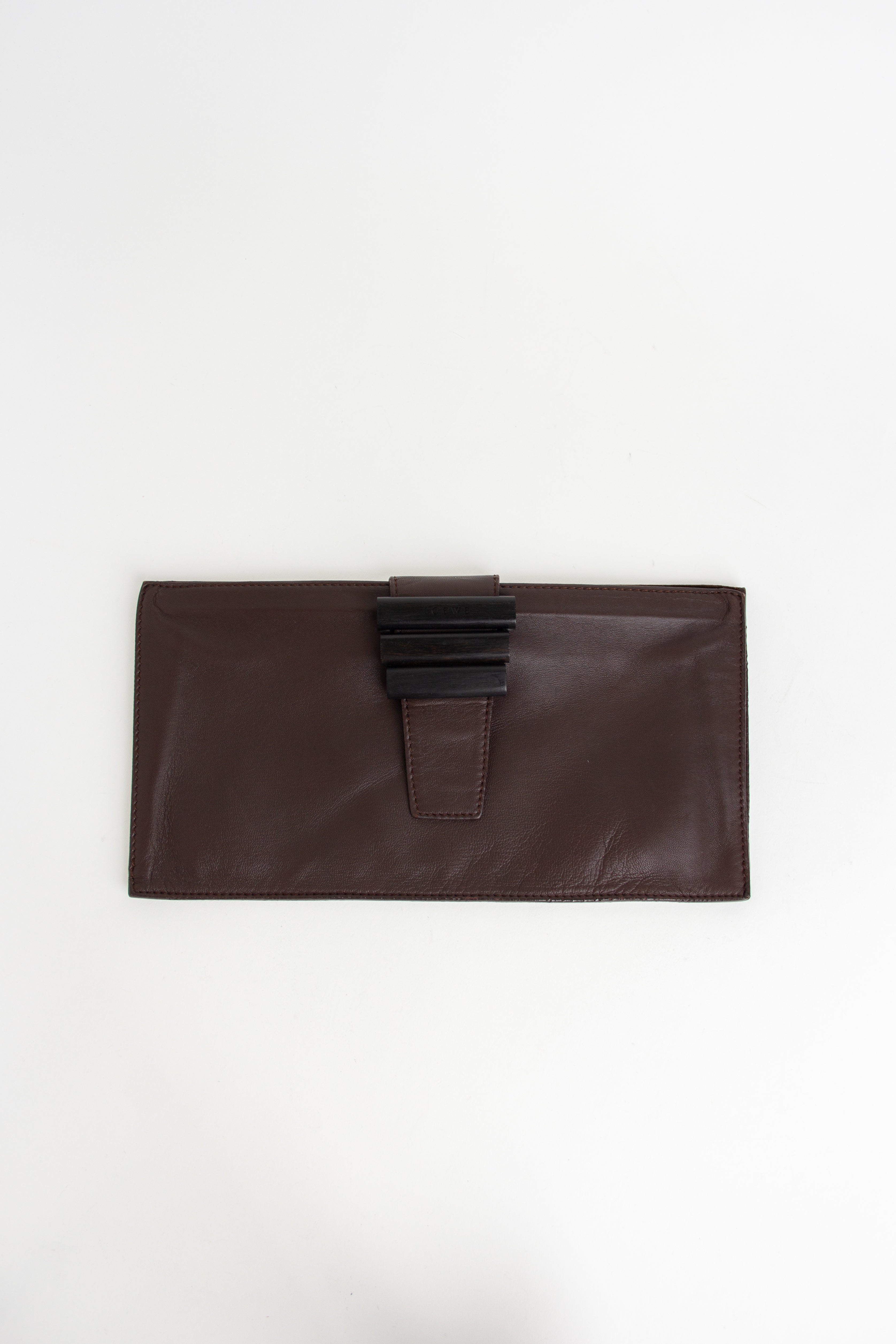 Loewe Brown Leather Clutch