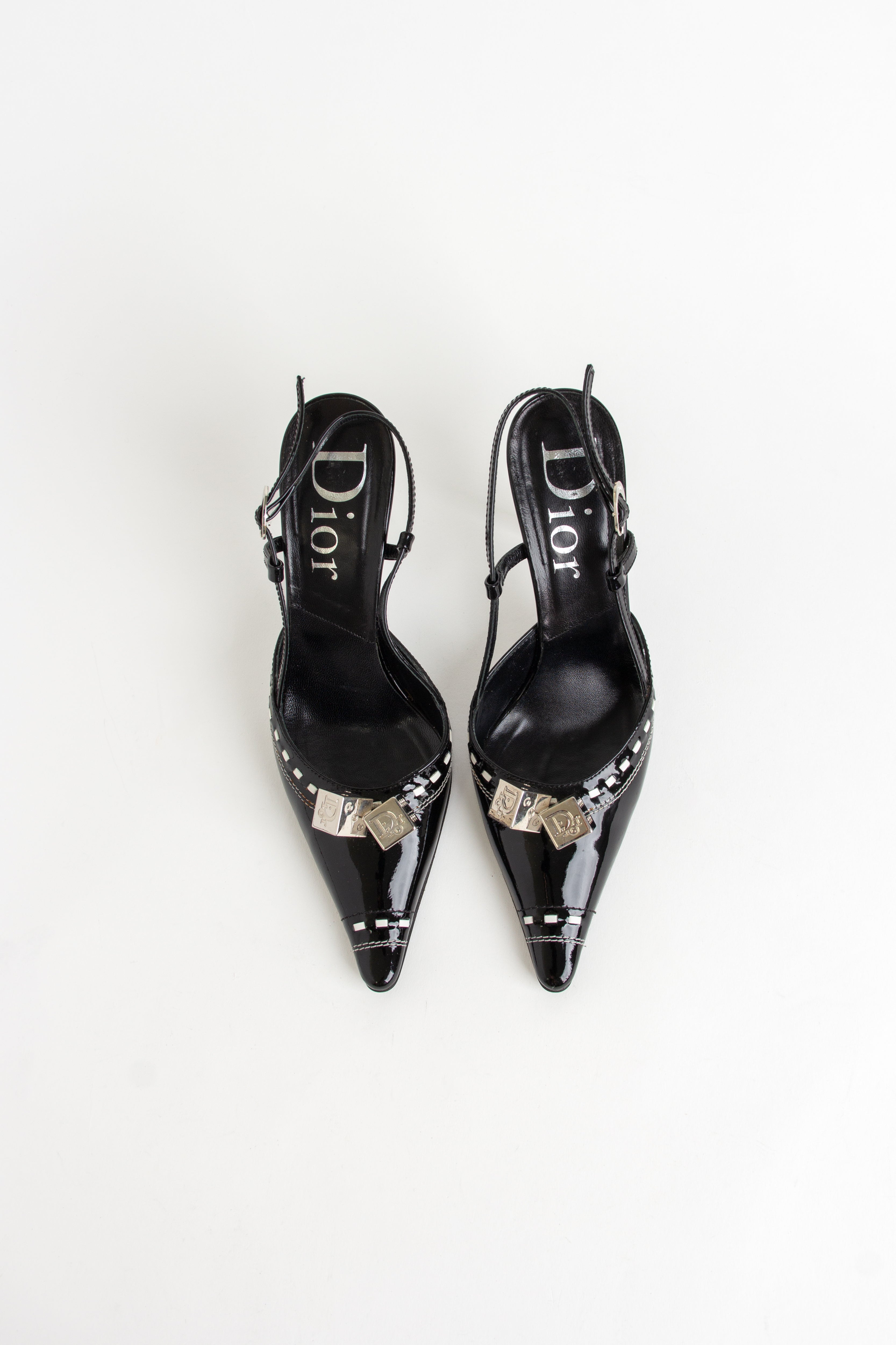 Rare Dior Gambler Black Slingback Heels (IT 36)