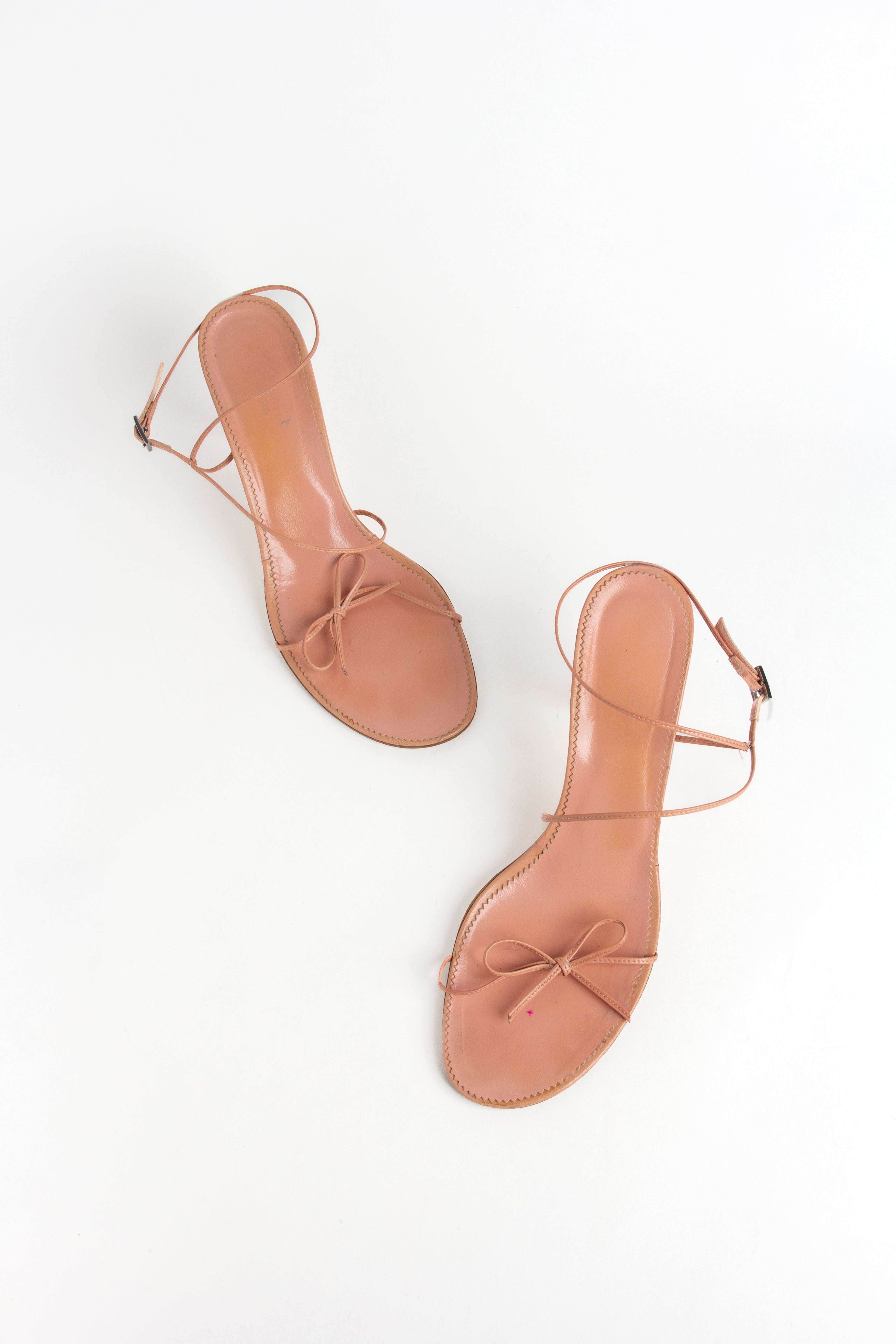 Gucci Pink Bow Open Toe Heels (US 11)