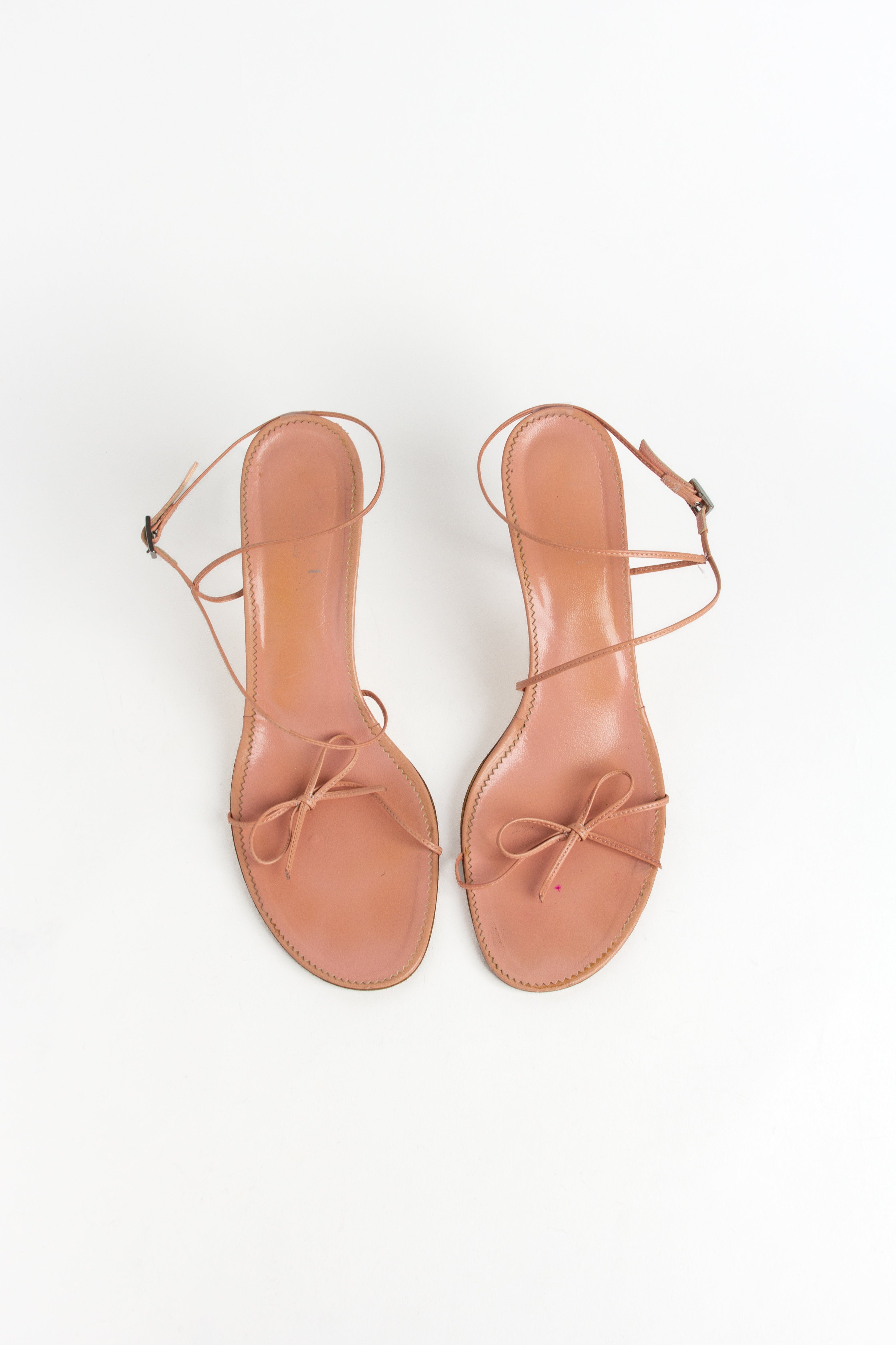 Gucci Pink Bow Open Toe Heels (US 11)