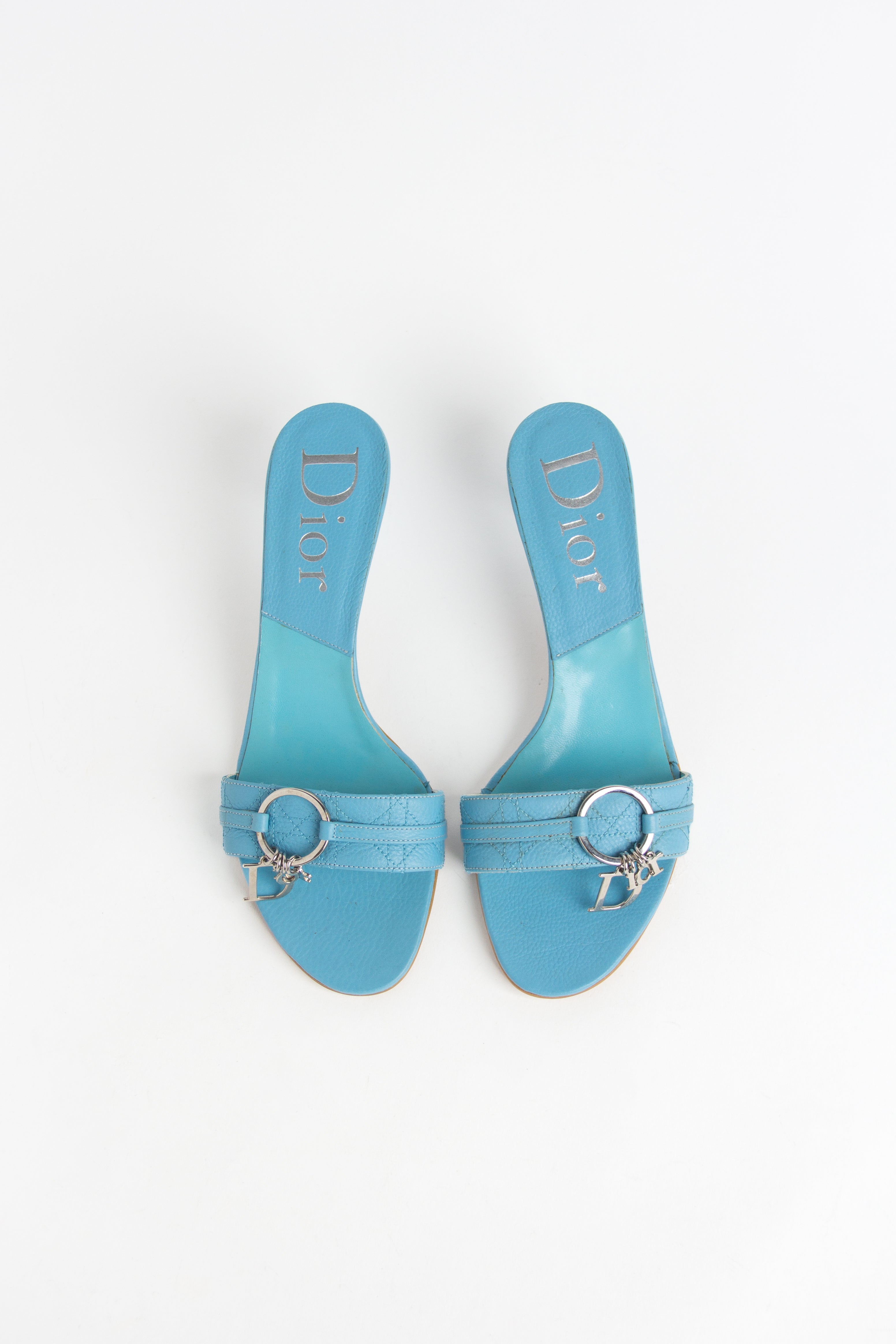 Dior Blue Charm Open Toe Heels (IT 37)