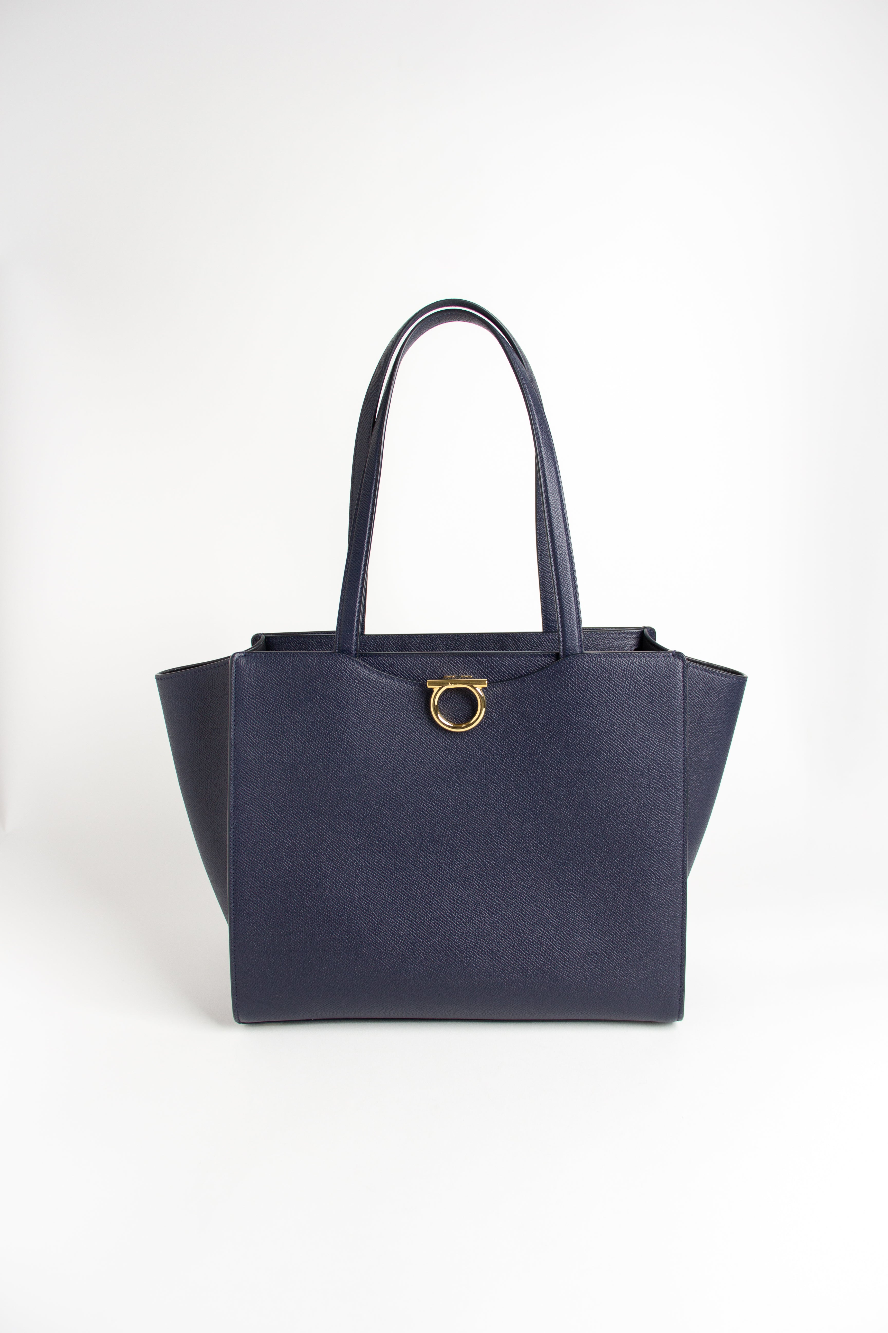 Salvatore Ferragamo Blue Gancini Shoulder Bag