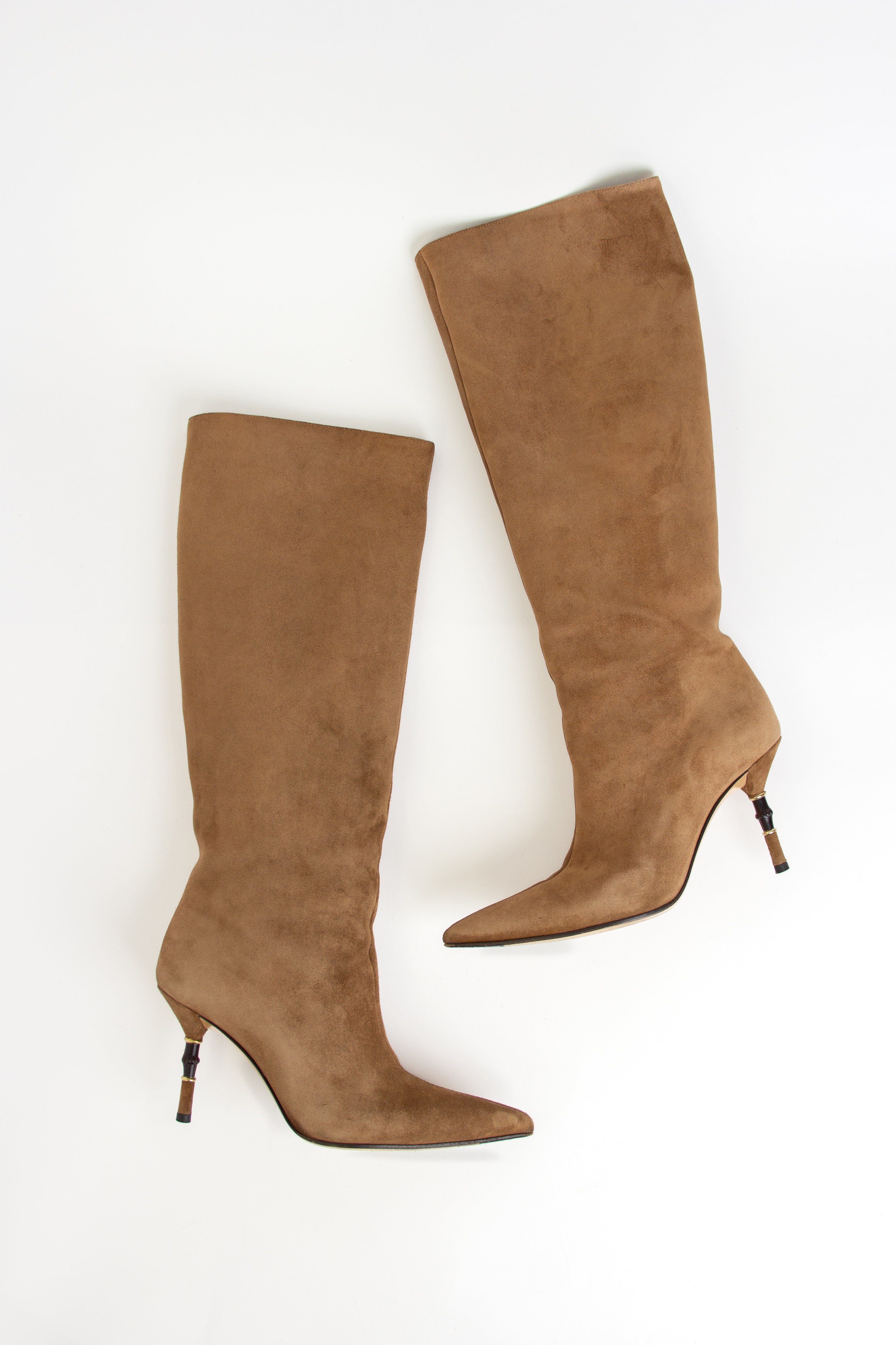 Gucci Light Brown Bamboo Suede Boots (US 7)
