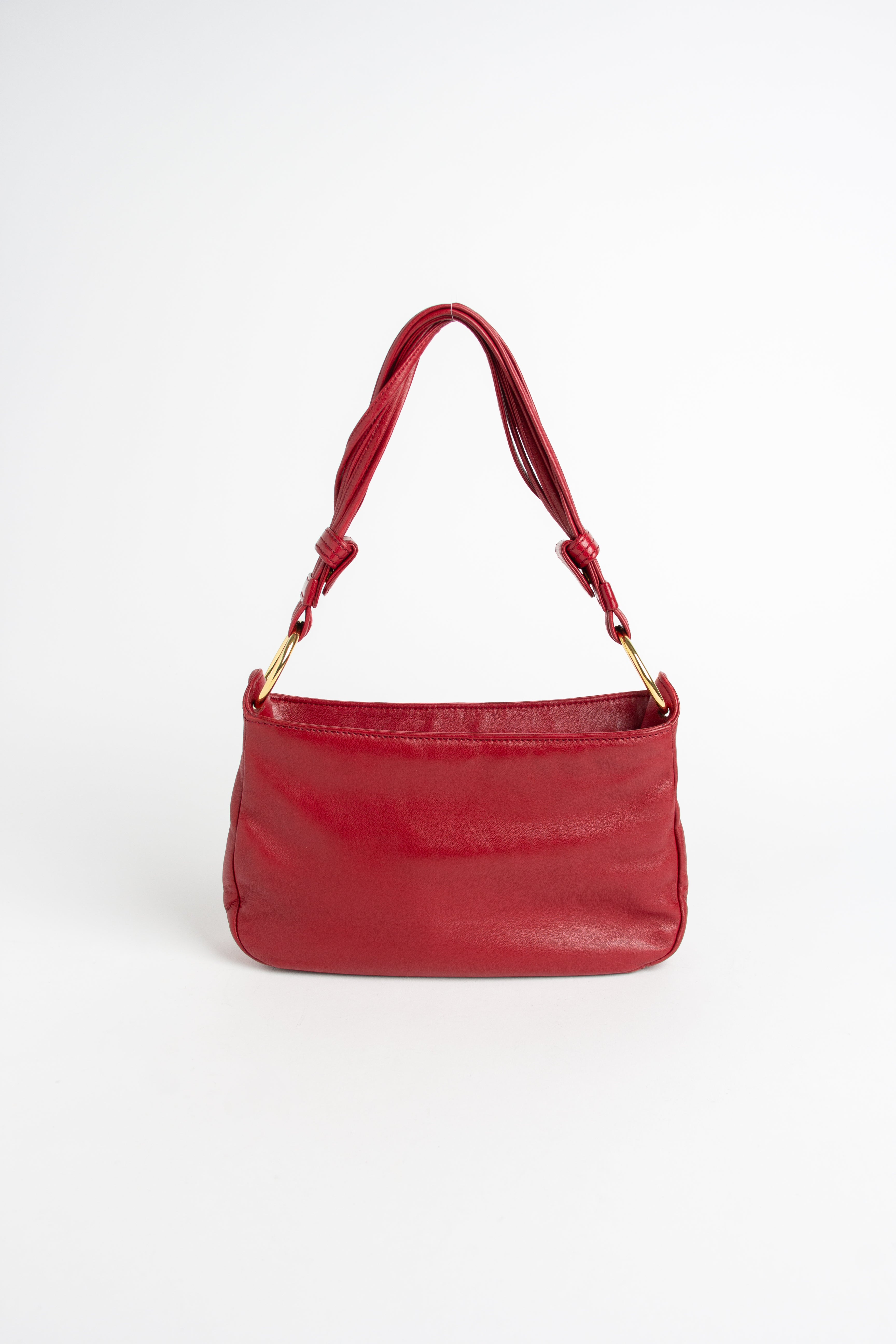 Loewe Red Leather Anagram Mini Bag