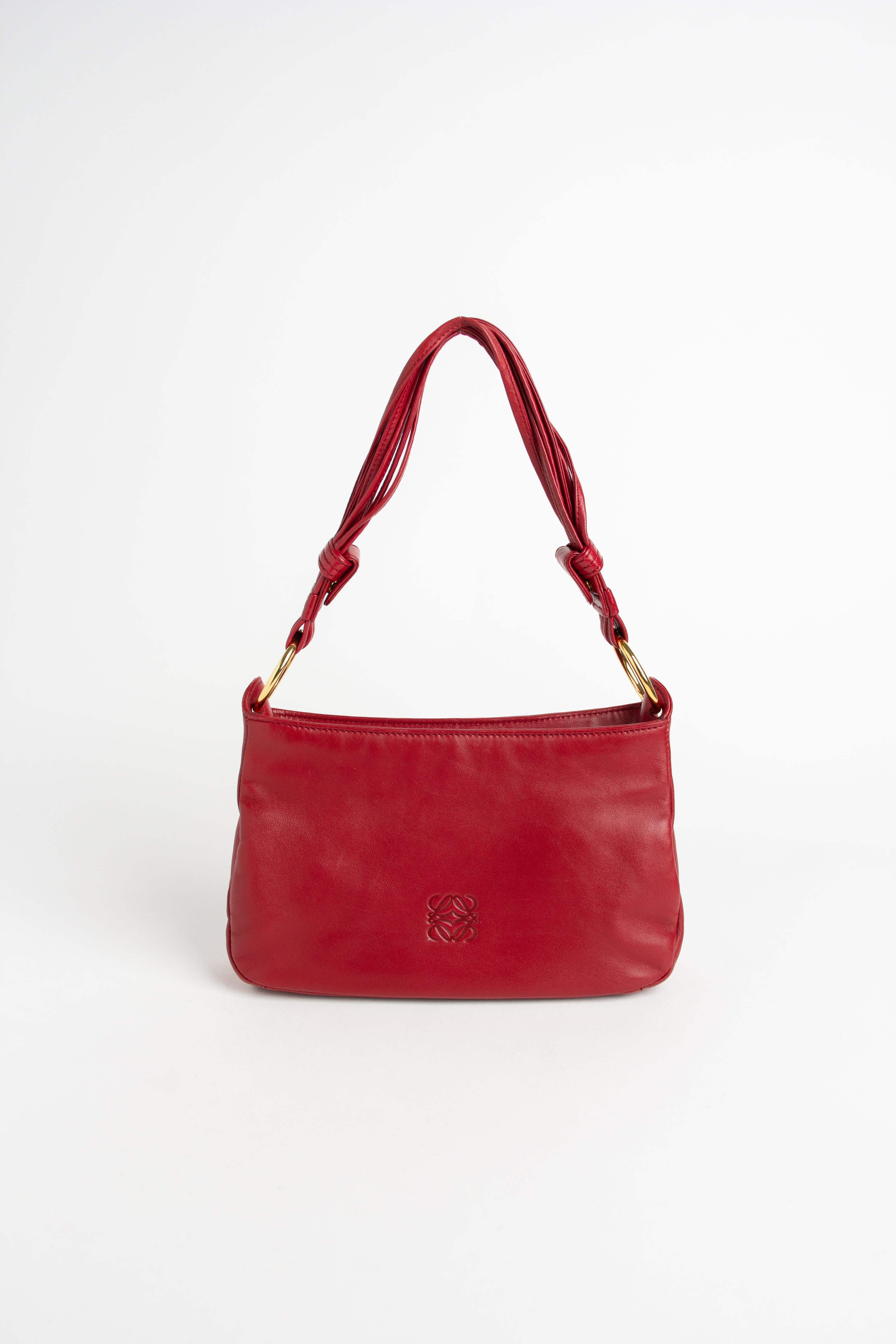 Loewe Red Leather Anagram Mini Bag