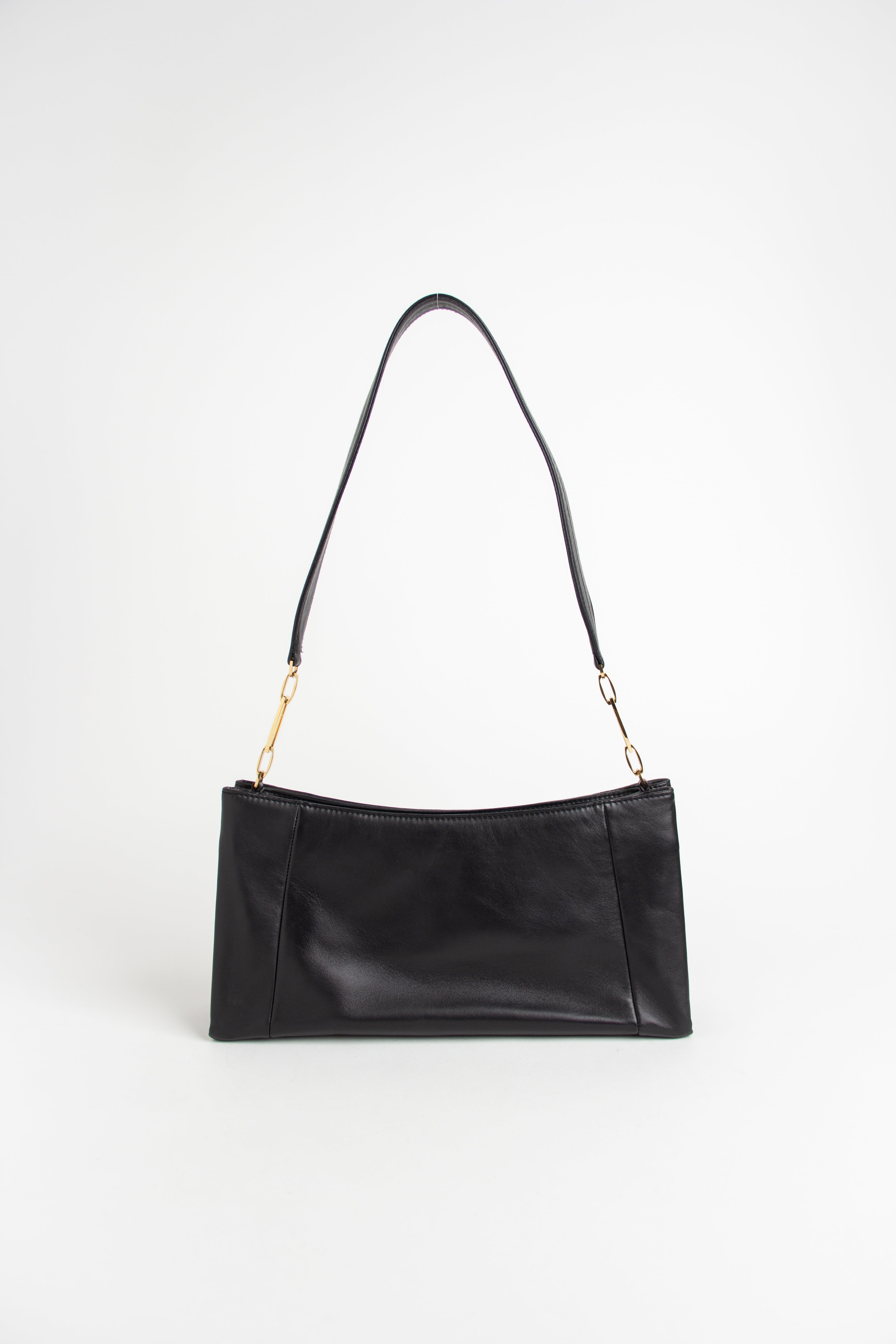 Loewe Black Leather Anagram Shoulder Bag