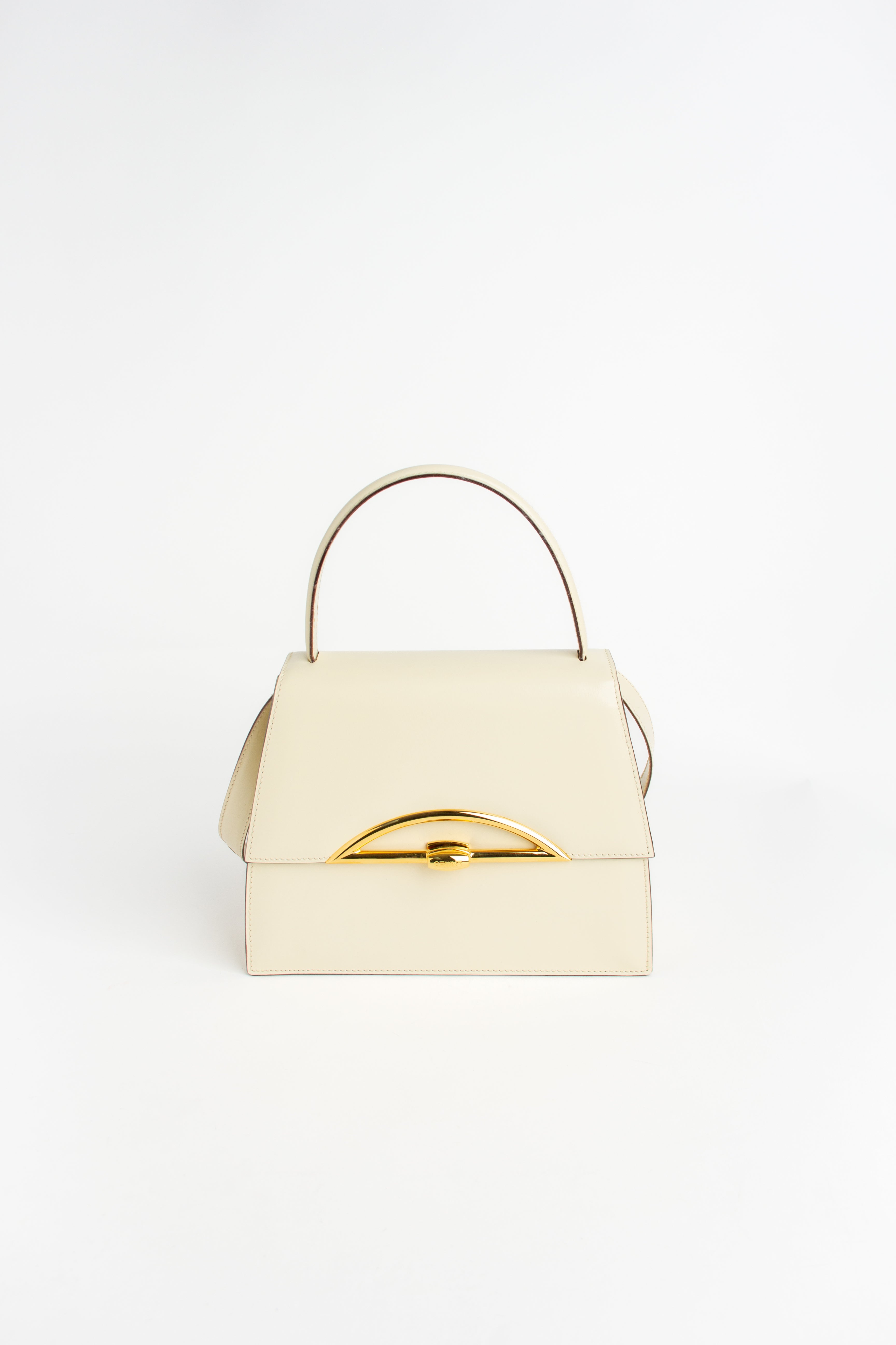 Celine Vintage Cream + Gold Bag