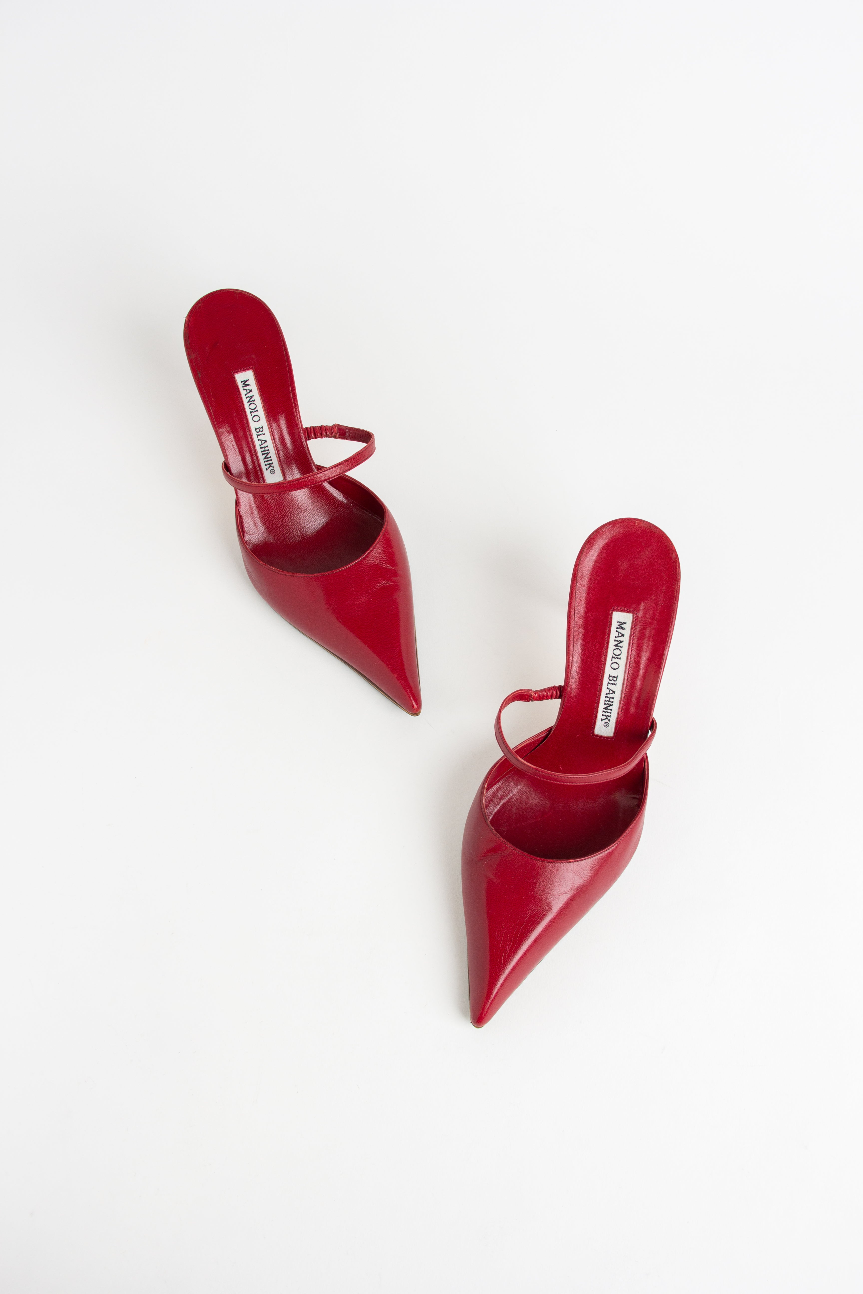 Manolo Blahnik Red Mary Jane Mules (IT 36.5)