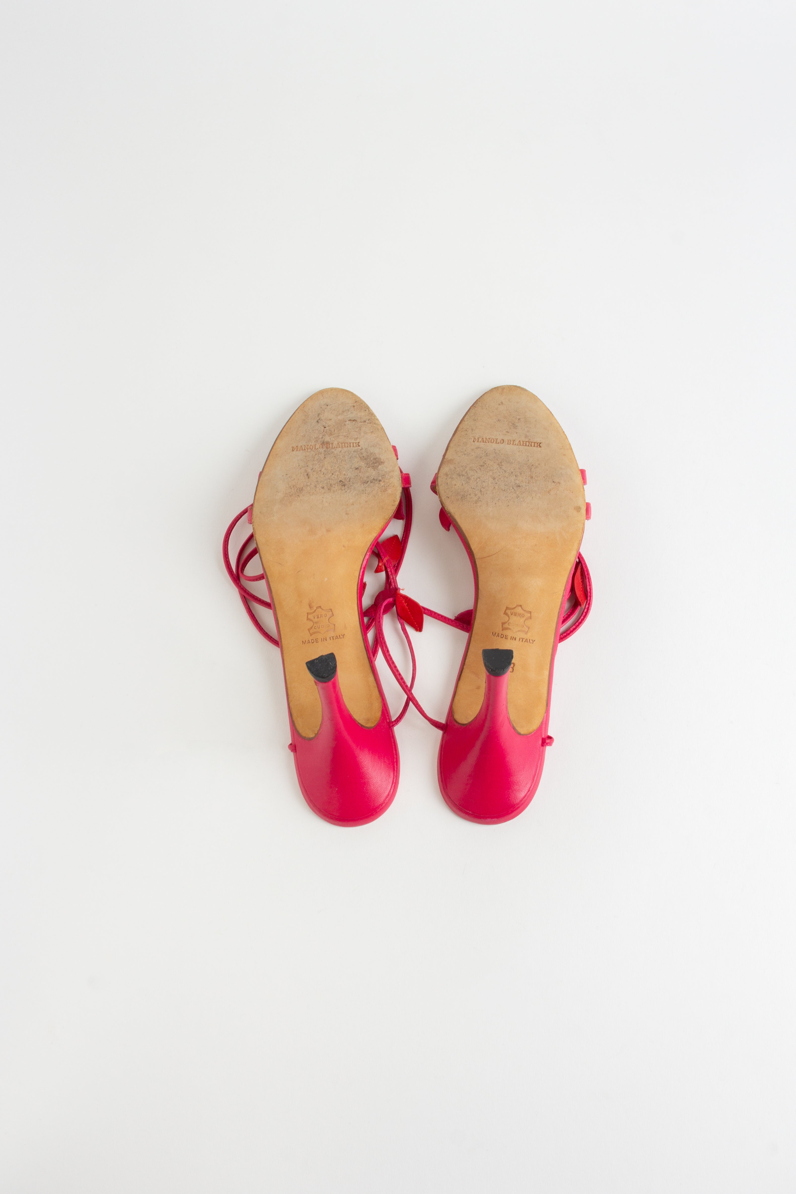 Rare Manolo Blahnik Pink Rose Vine Heels (IT 38)