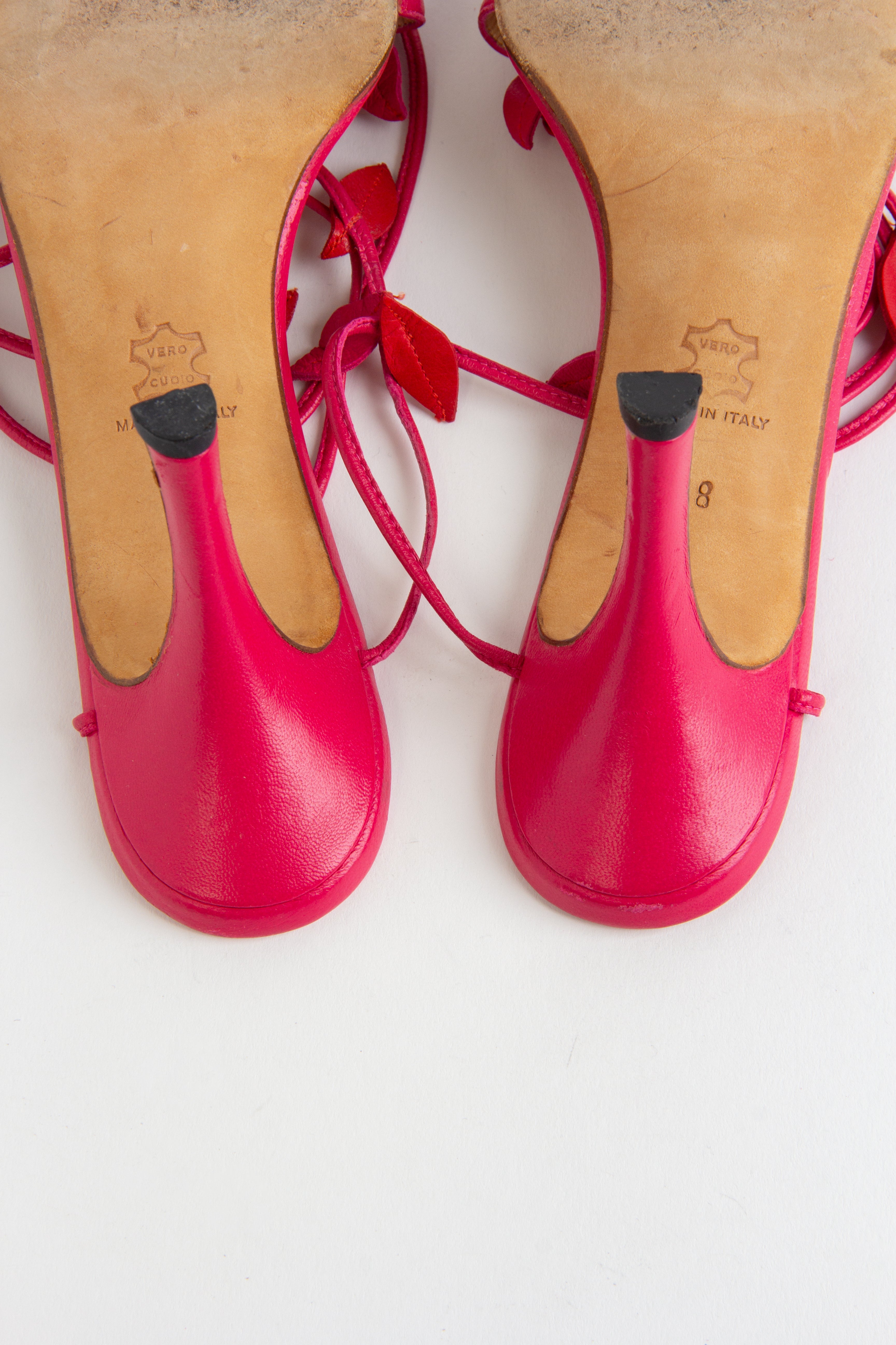 Rare Manolo Blahnik Pink Rose Vine Heels (IT 38)