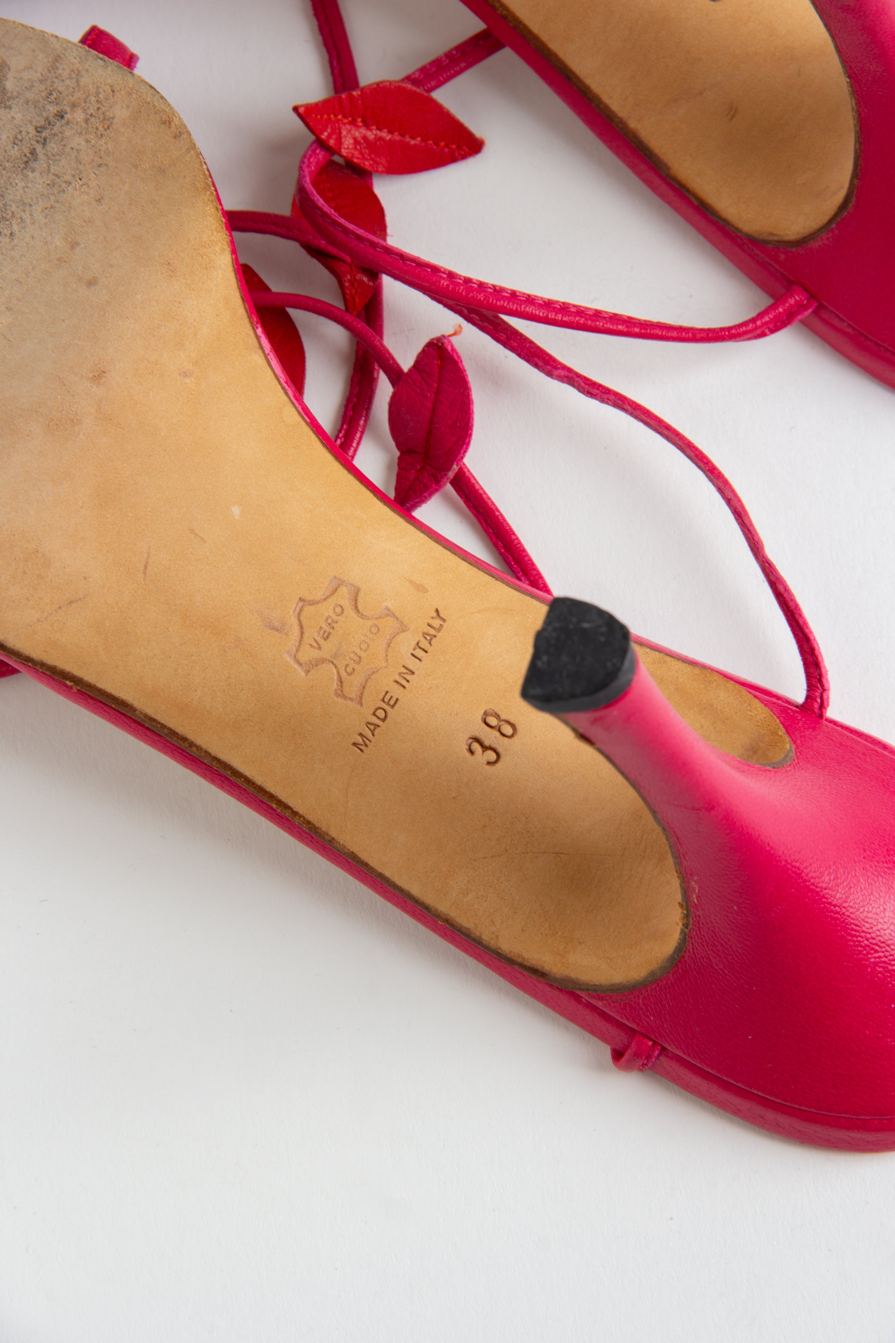 Rare Manolo Blahnik Pink Rose Vine Heels (IT 38)