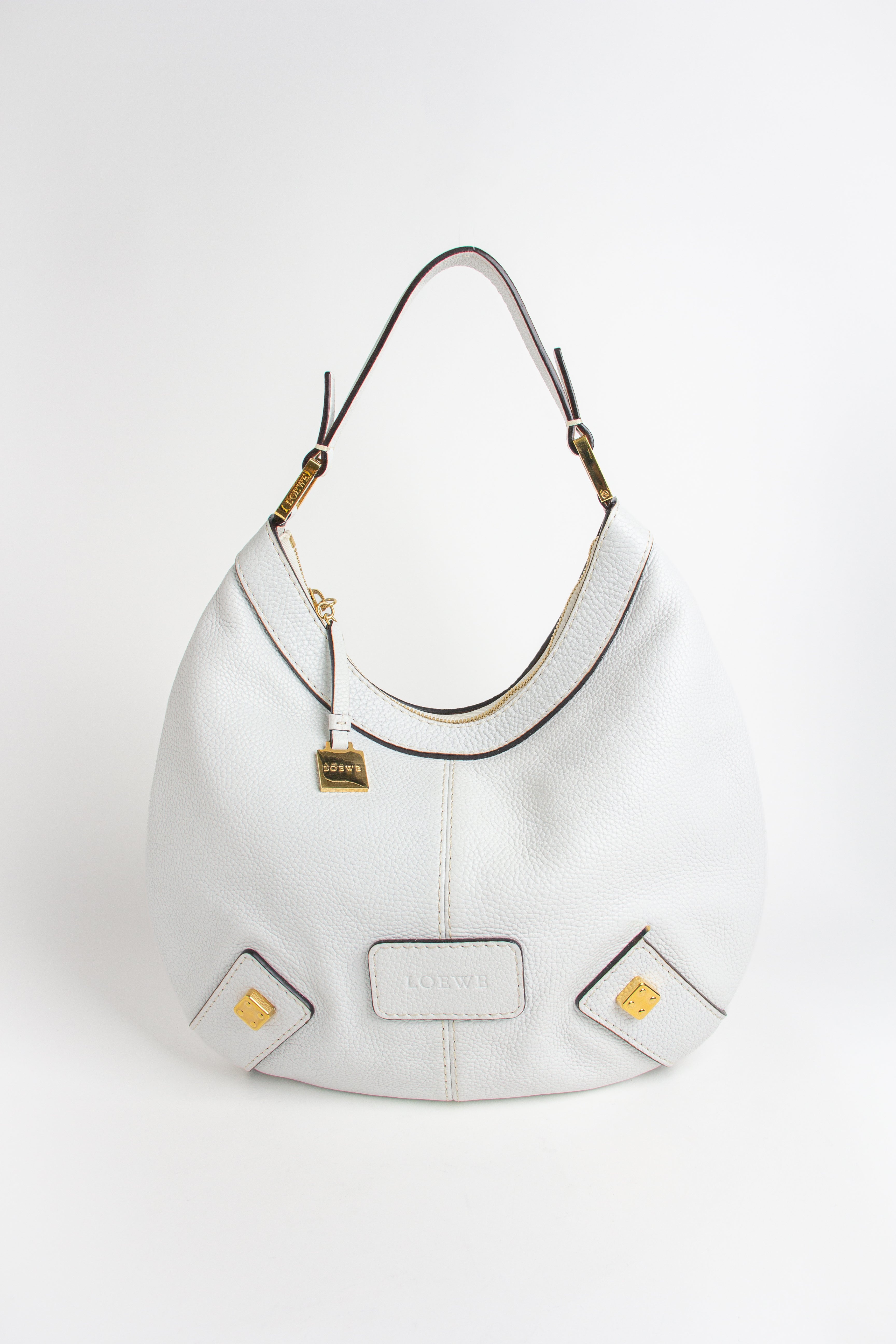 Loewe White Hobo Shoulder Bag