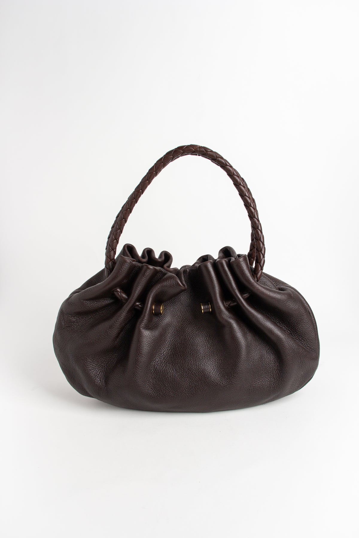 Bottega Veneta Brown Slouchy Braided Handle Bag
