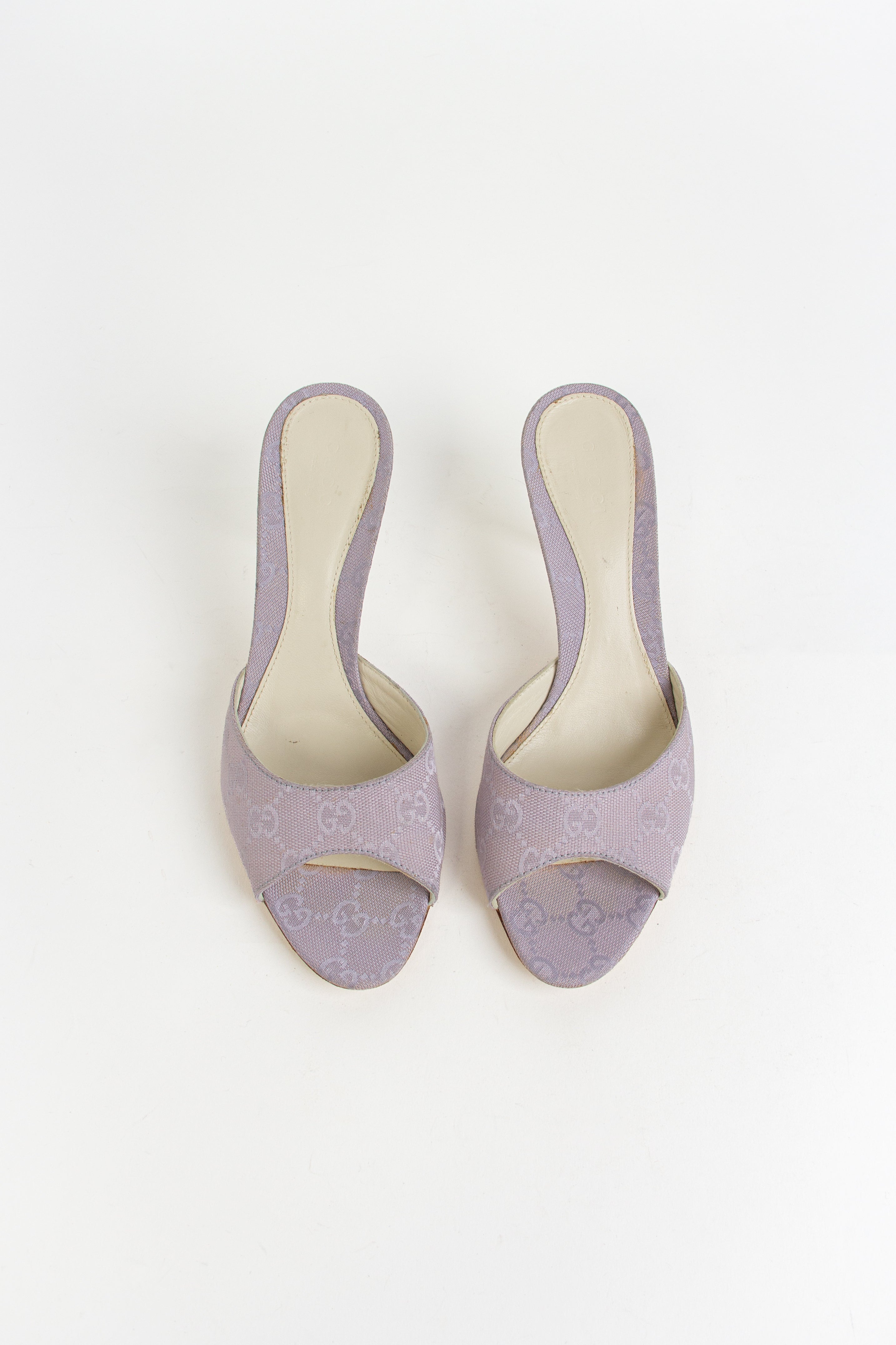 Gucci Lavender Canvas Monogram Heels (IT 36)