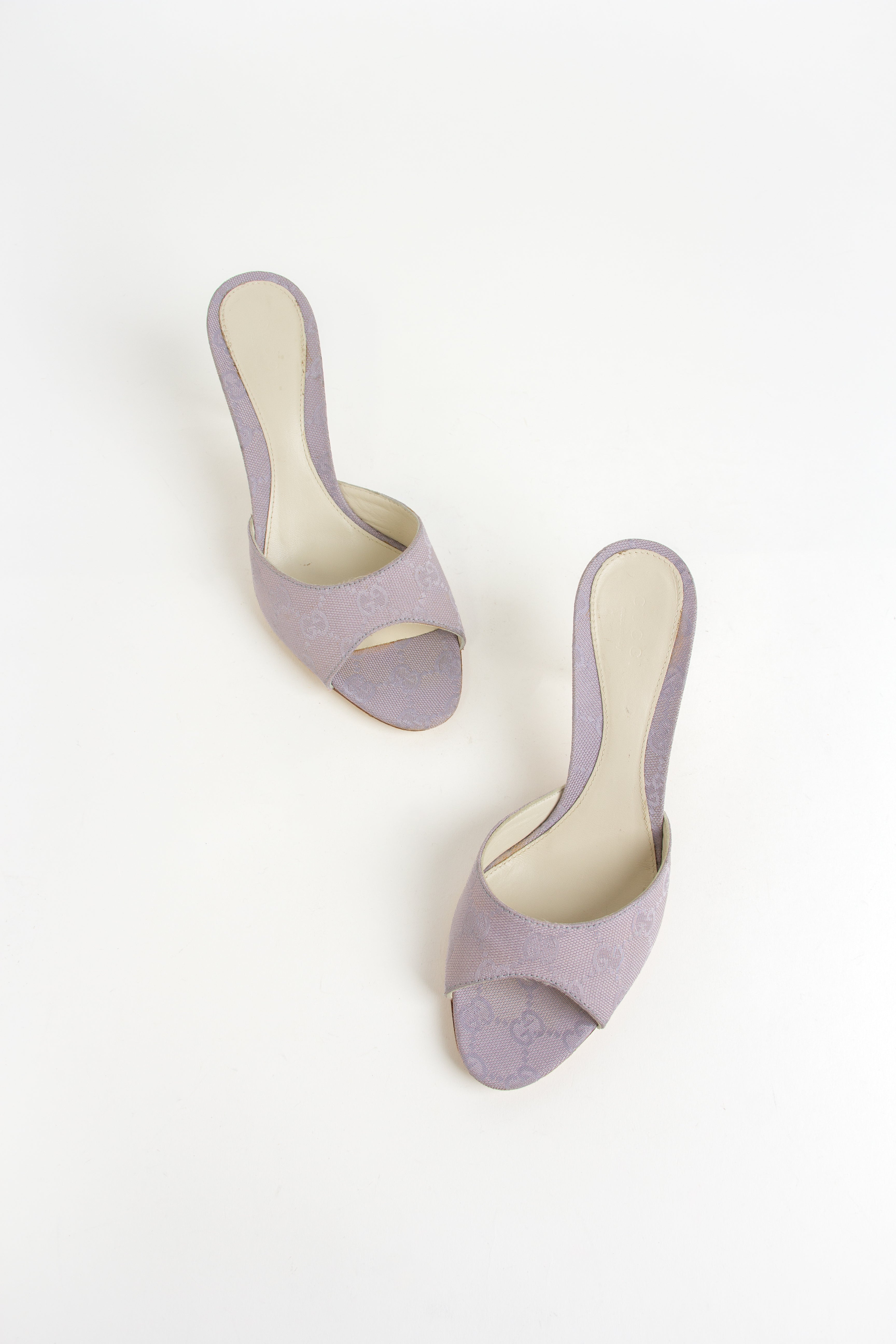 Gucci Lavender Canvas Monogram Heels (IT 36)