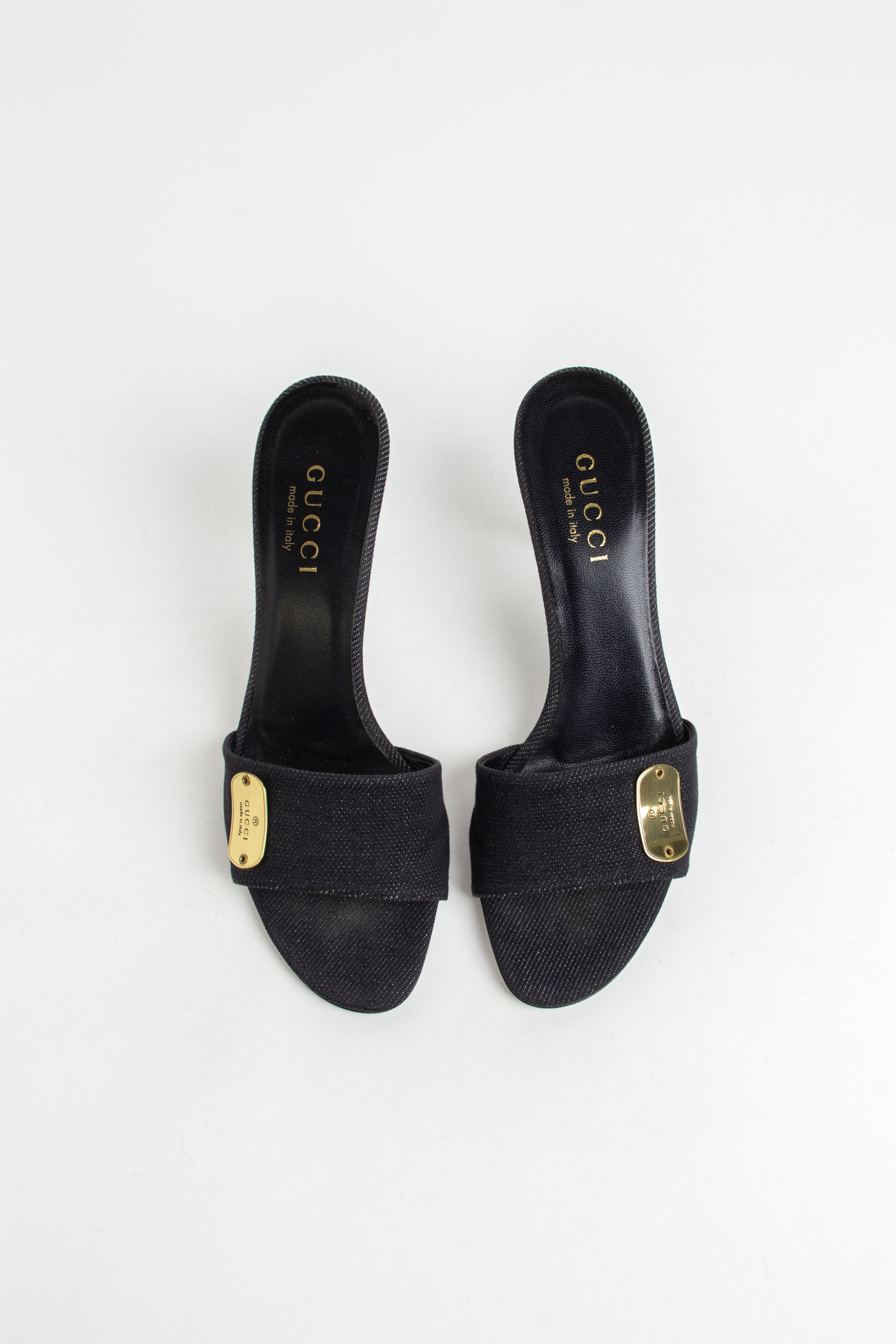 Gucci Denim Open Toe Heels (US 6.5)