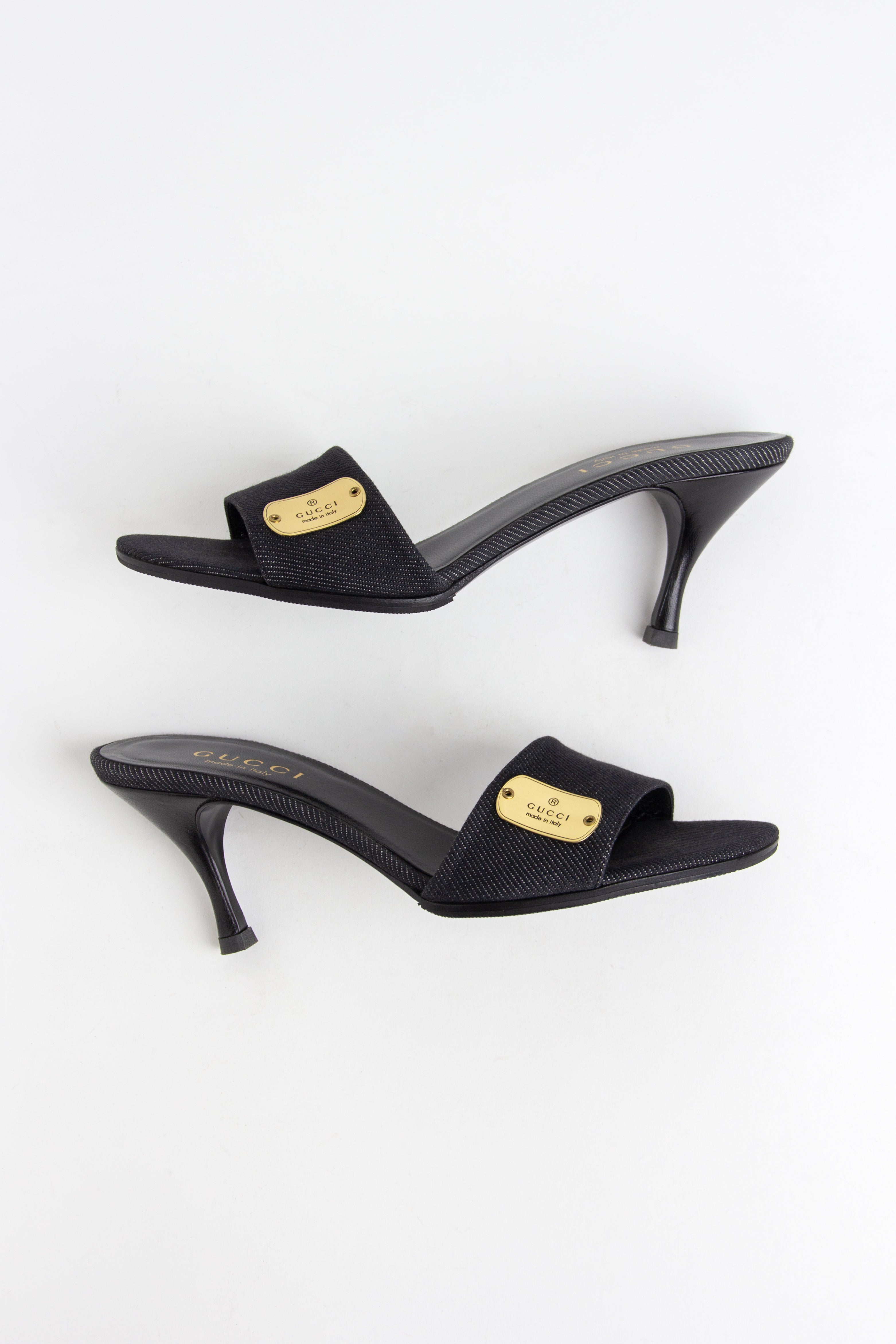 Gucci Denim Open Toe Heels (US 6.5)