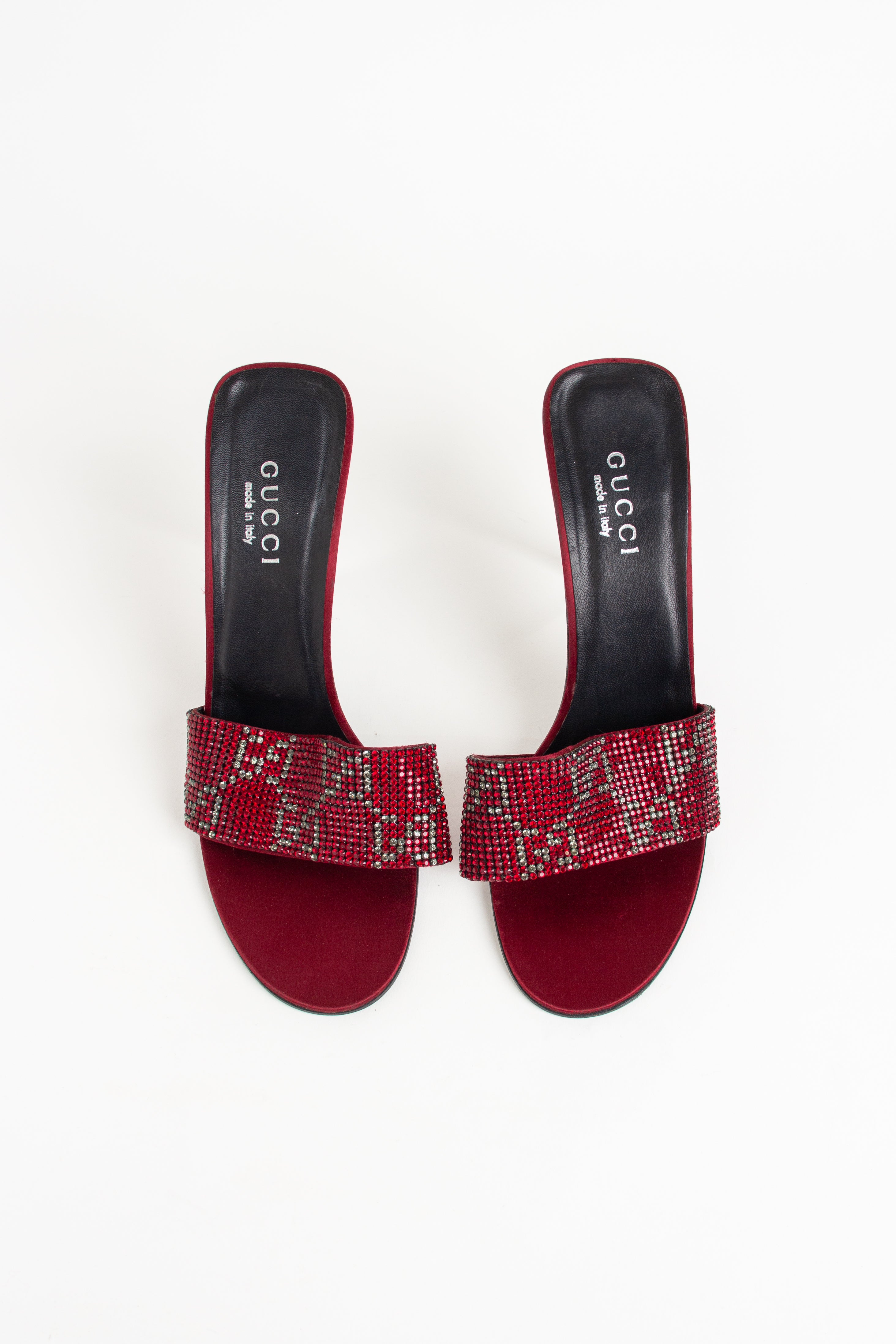 Rare Gucci by Tom Ford Red Swarowski GG Heels (US 10)