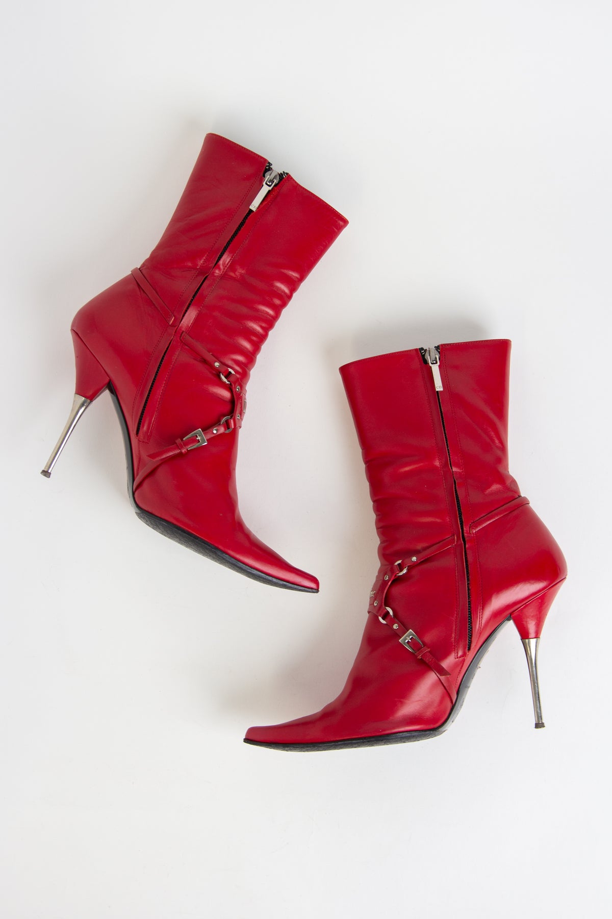 Rare Dior Red Bondage Boots (IT 40)