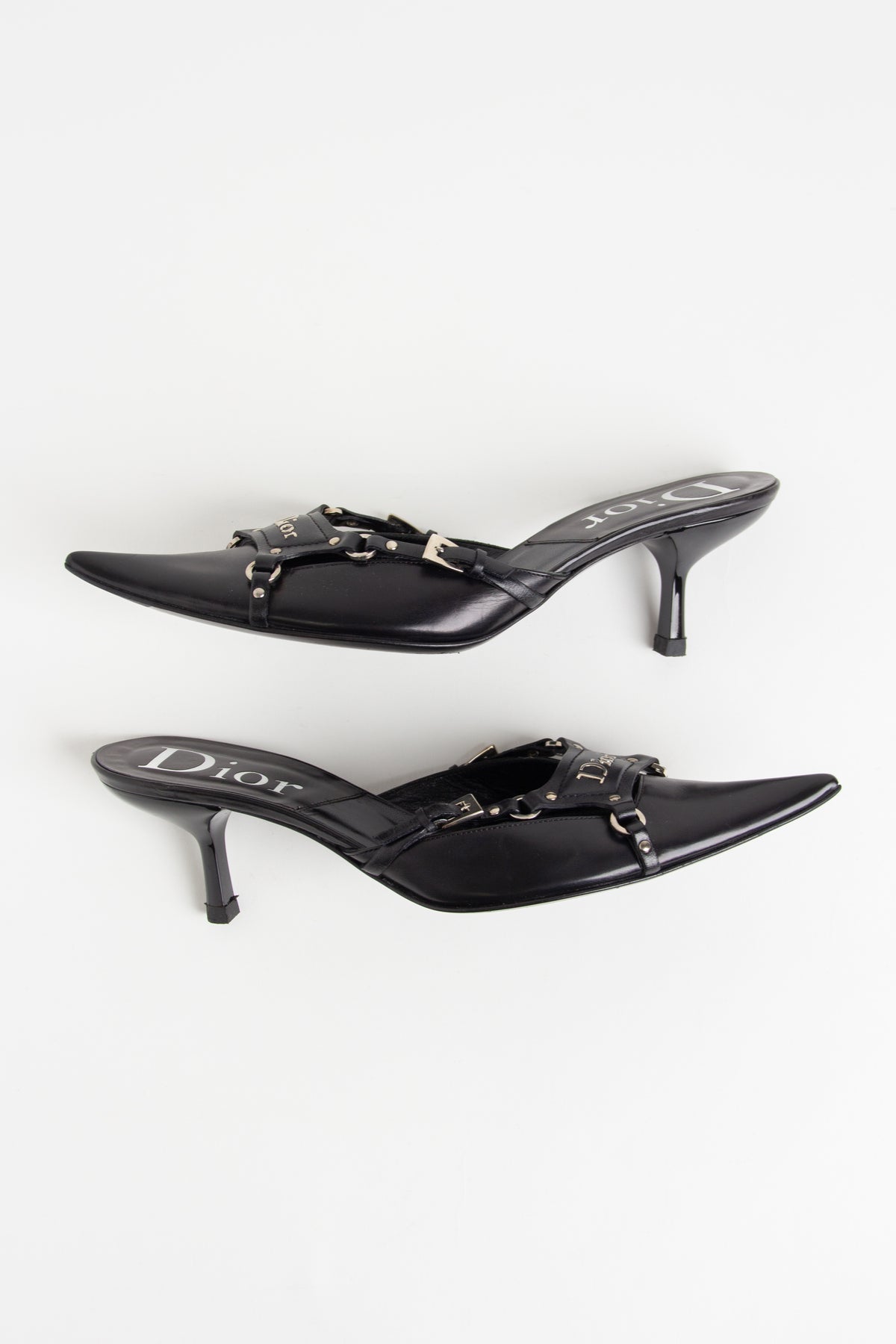 Rare Dior Black Bondage Mules (IT 37)