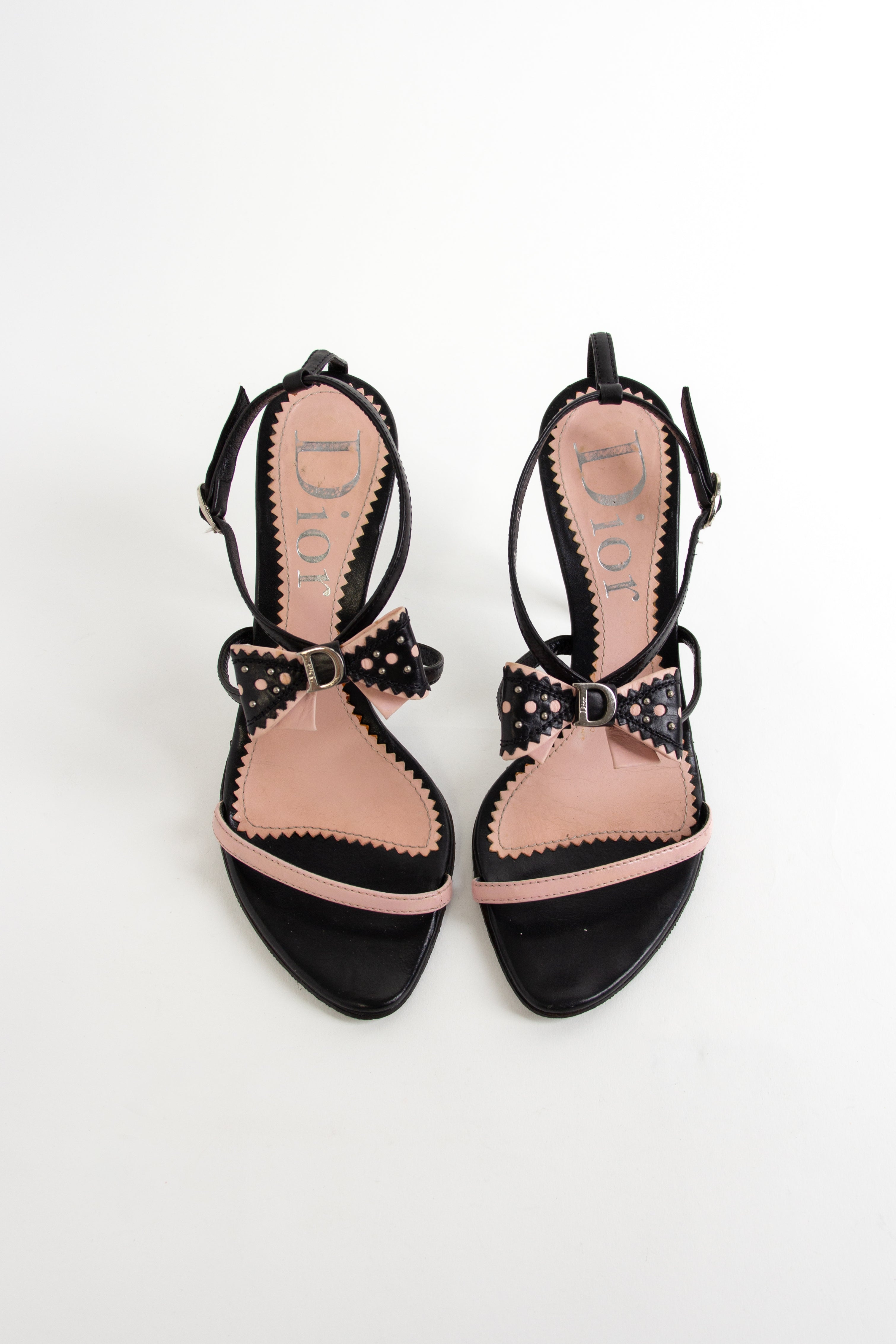 Dior Black + Pink Bow Heels (IT 35.5)