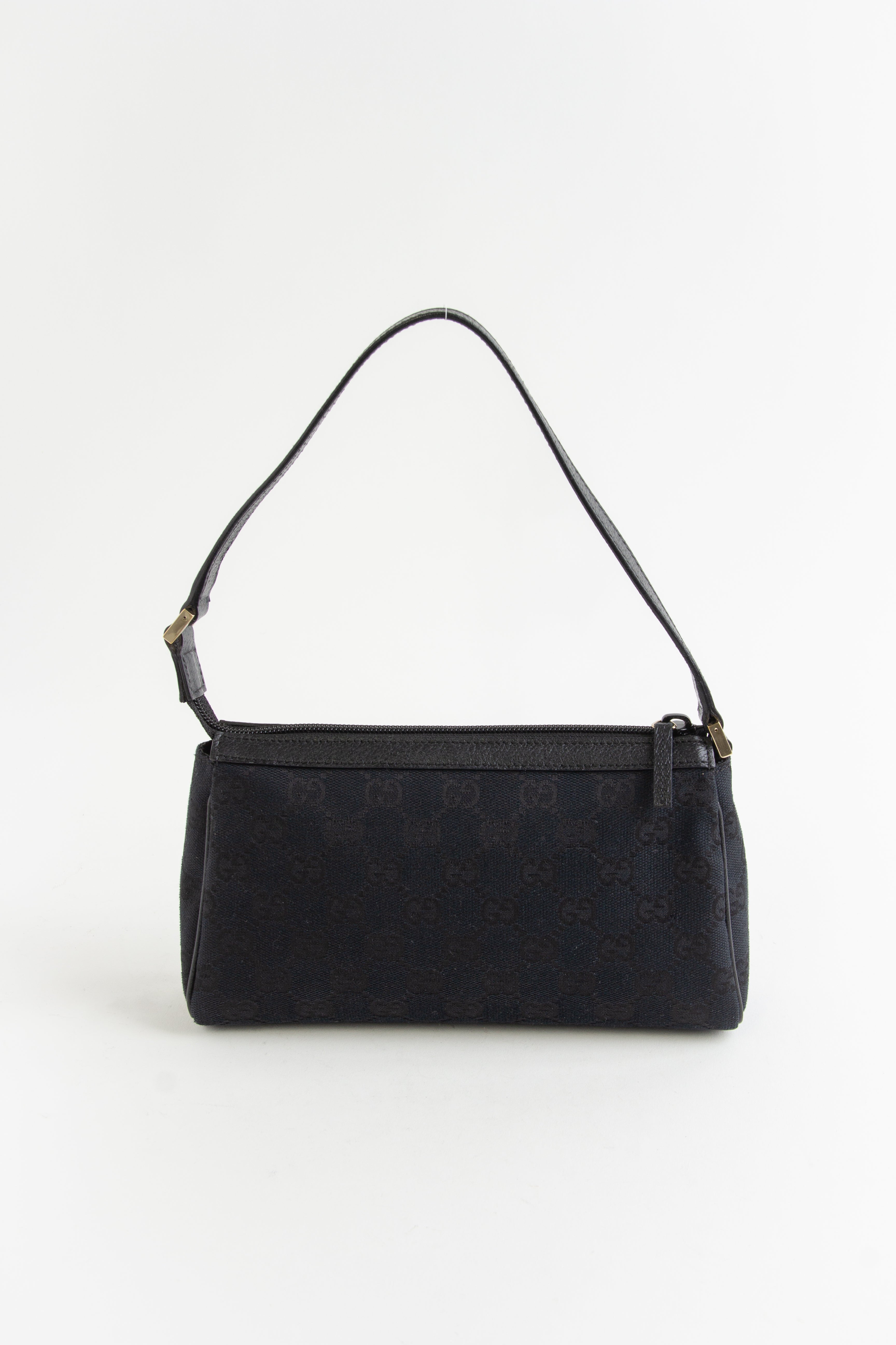 Gucci Black Canvas Monogram Pochette