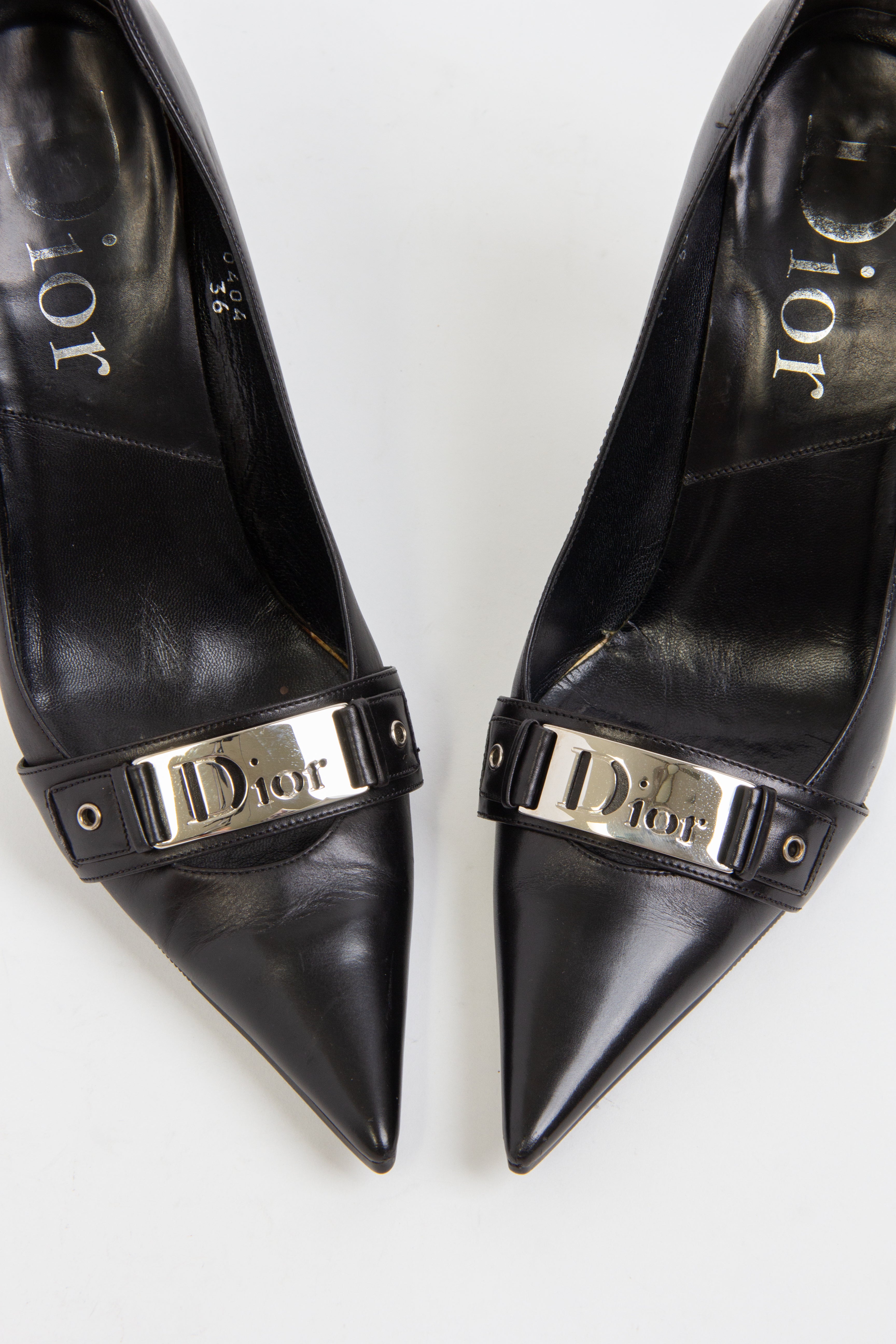 Dior Black Logo Hardware Heels (IT 36)