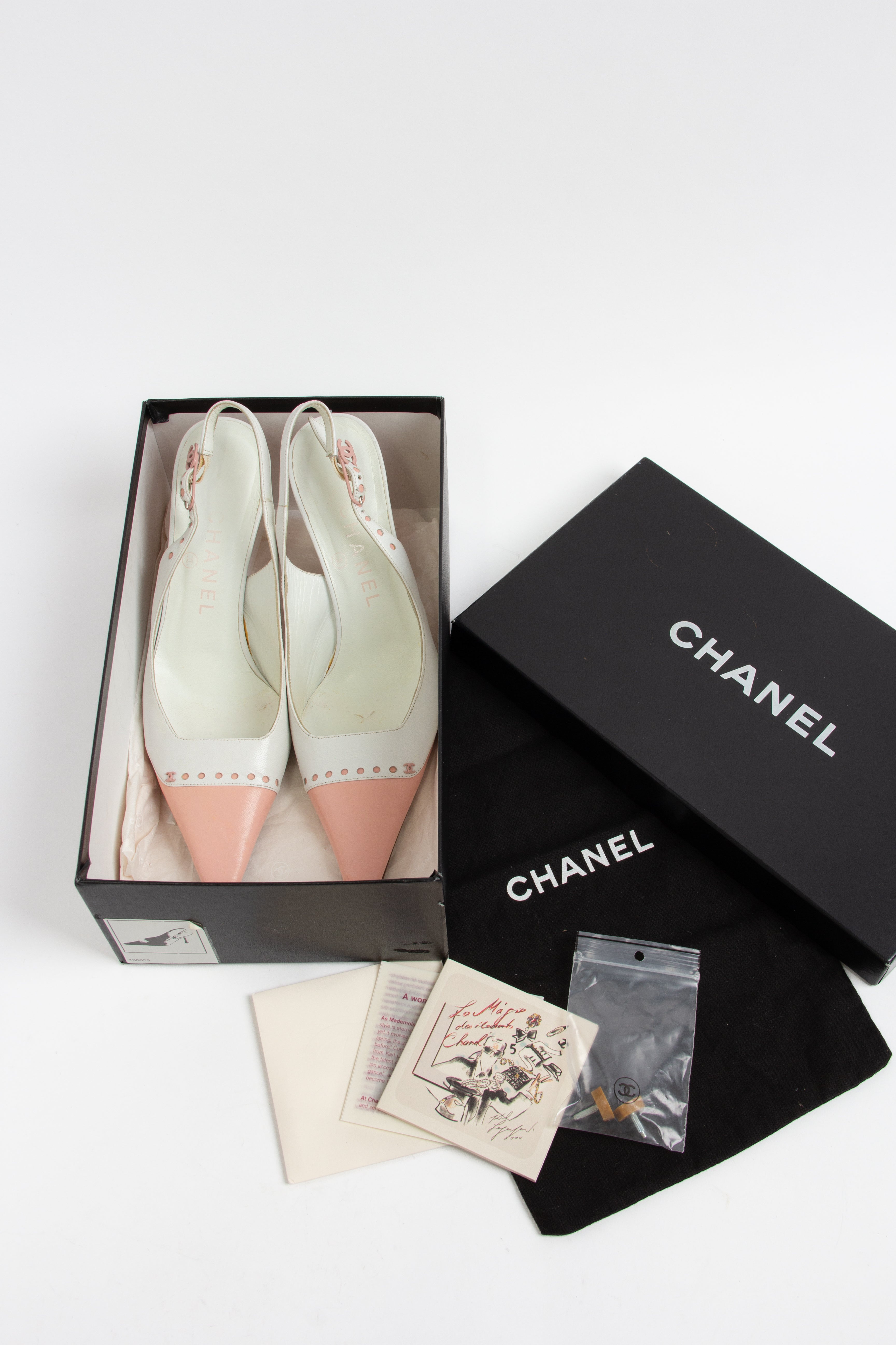 CHANEL ピンクアイボリー スリングバックヒール37 1/2  23.5 楽天市場】シャネル スリングバックの通販