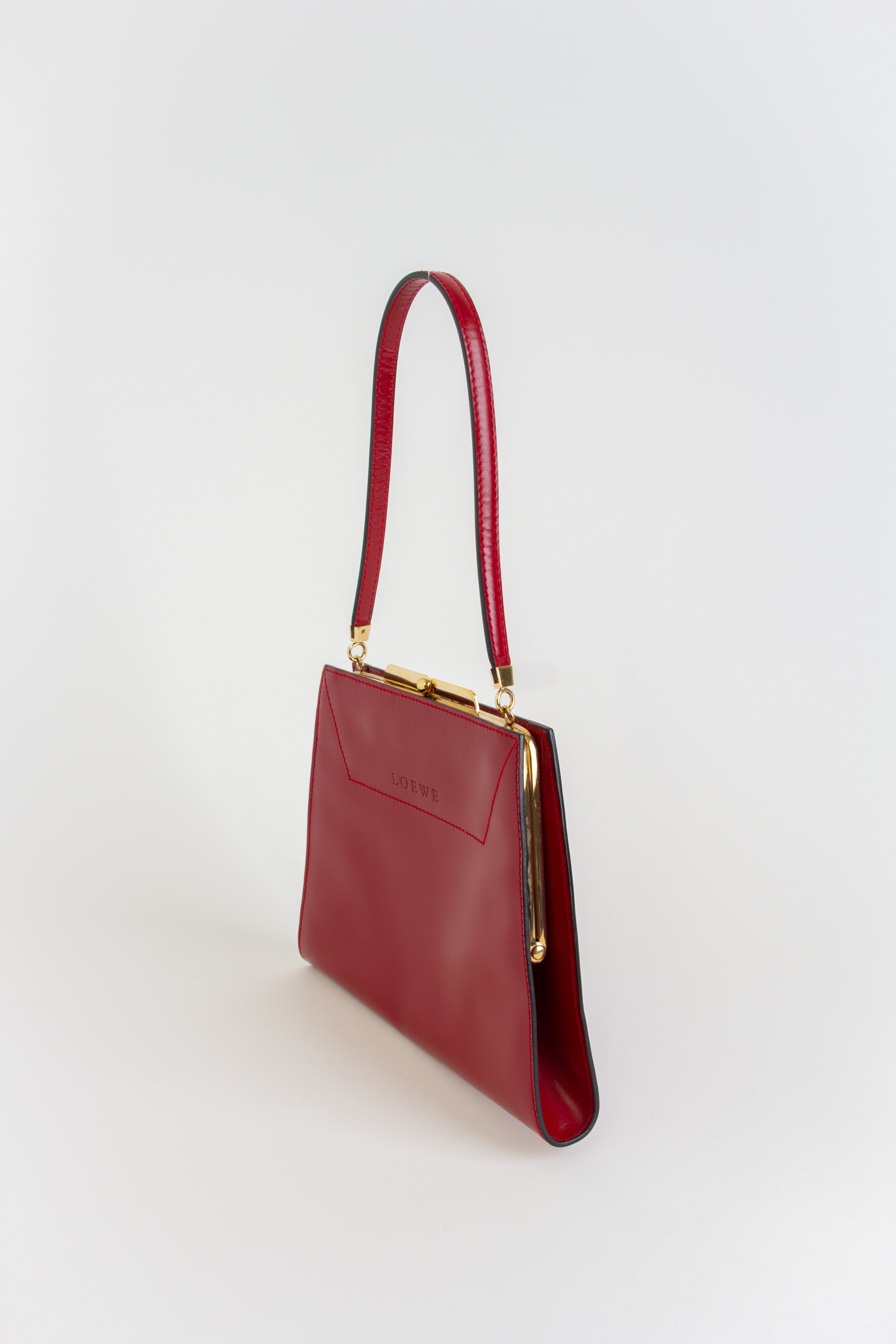 【関税&送料込】Loewe Bags Red LOEWE Calfskin Amazona Red 1660275 | FASHIONPHILE