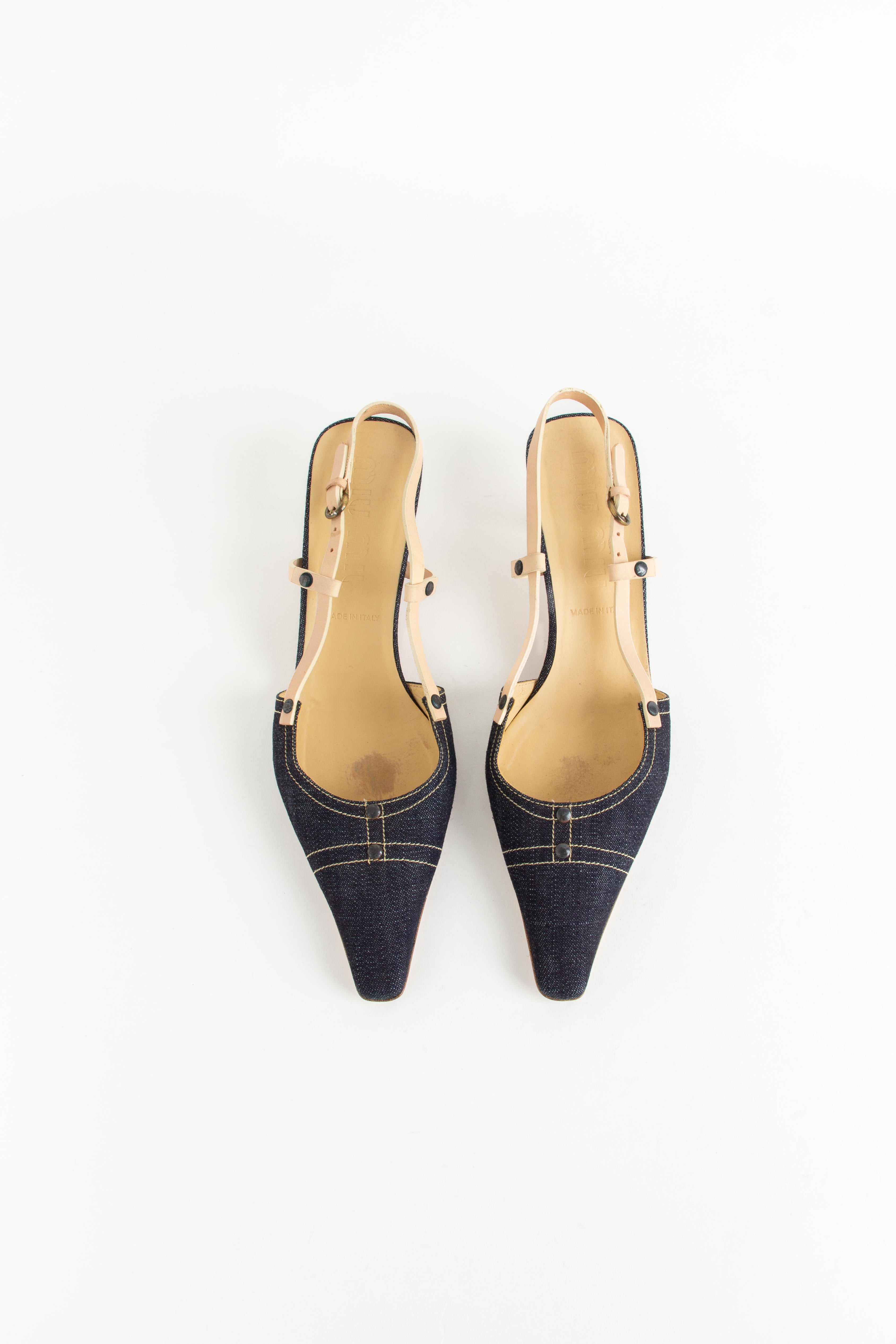 Miu Miu Denim Slingback Kitten Heels (IT 38.5)