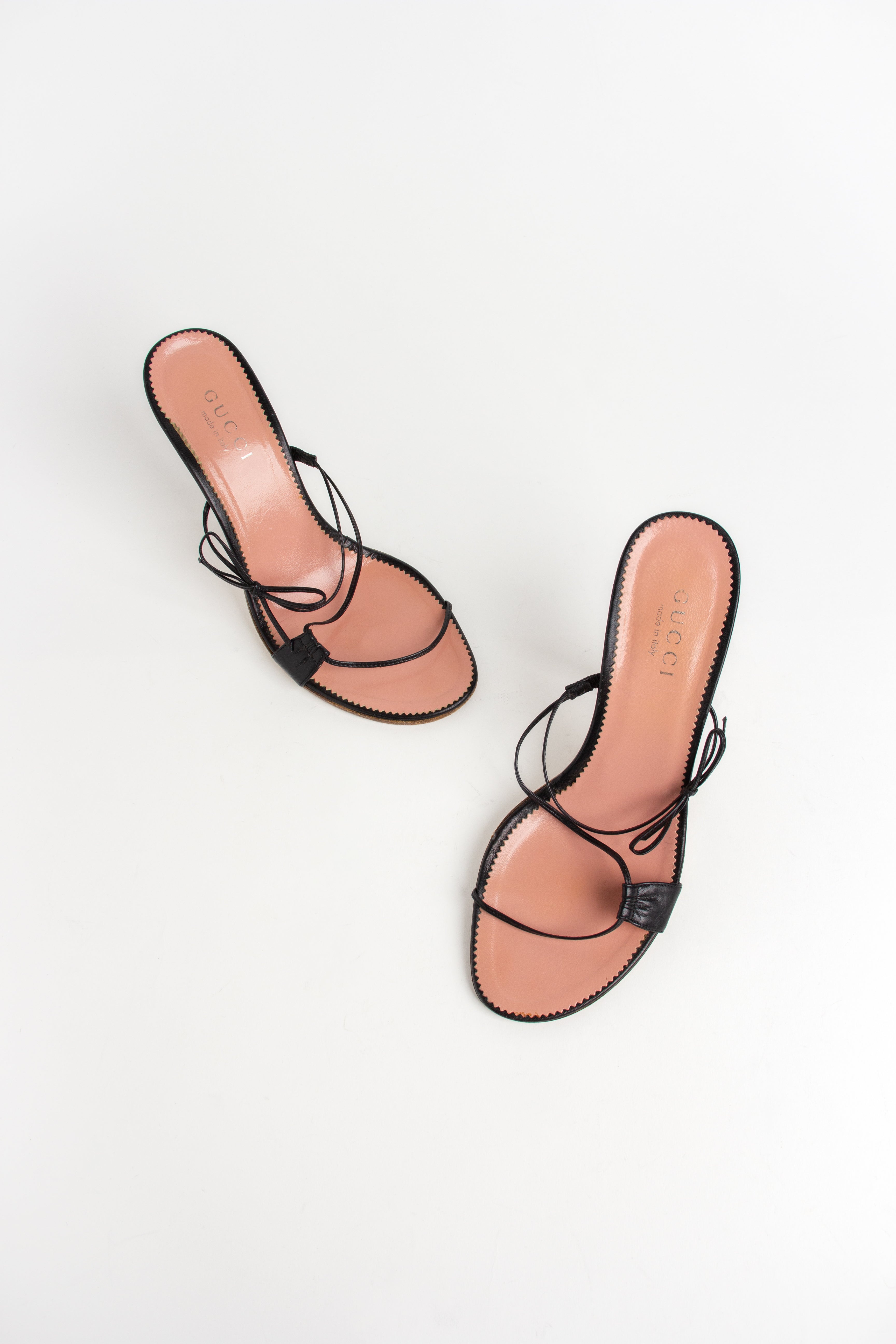 Gucci Black Strappy Bow Heels (IT 39)