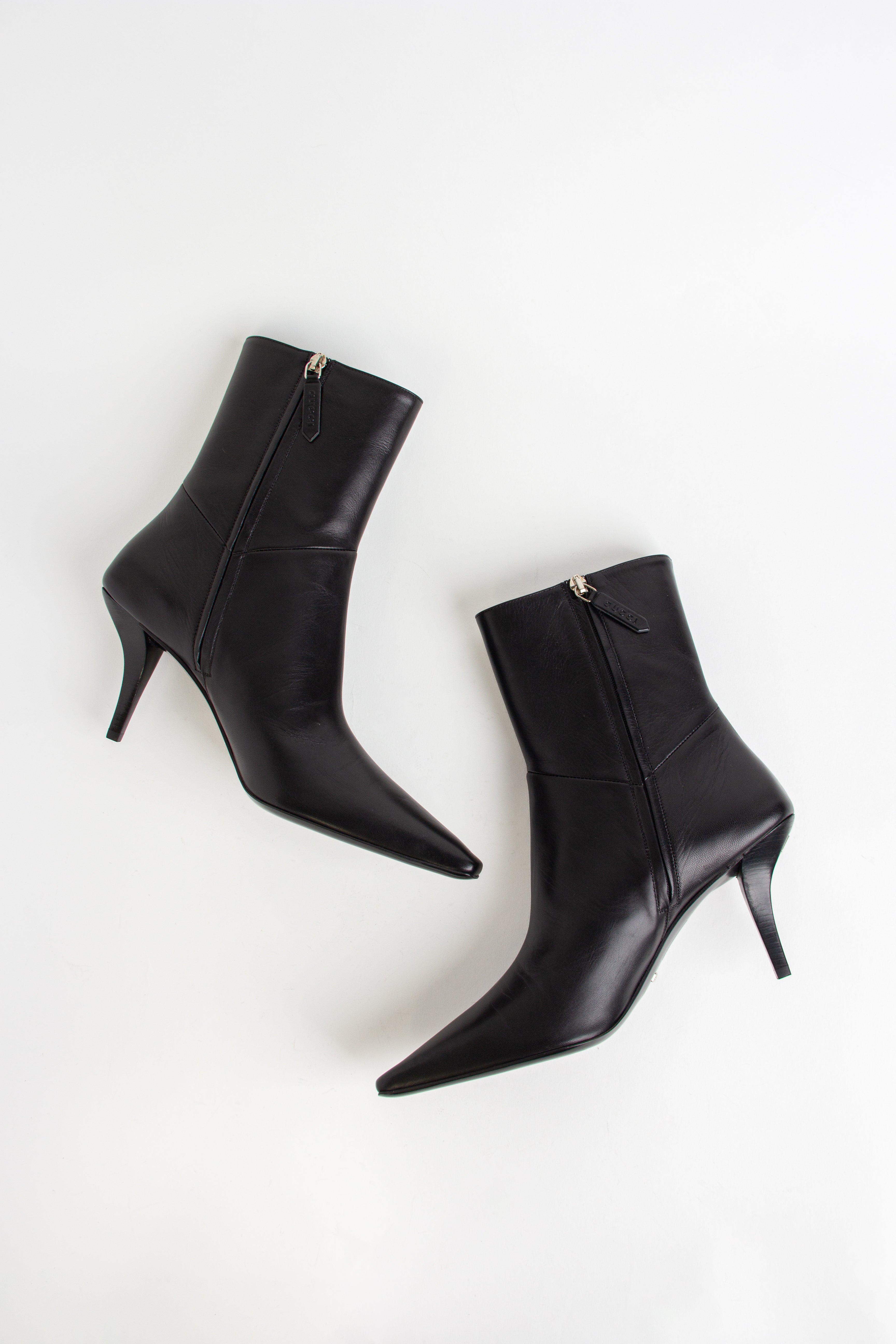 Gucci Black Leather G Ankle Boots (IT 41)