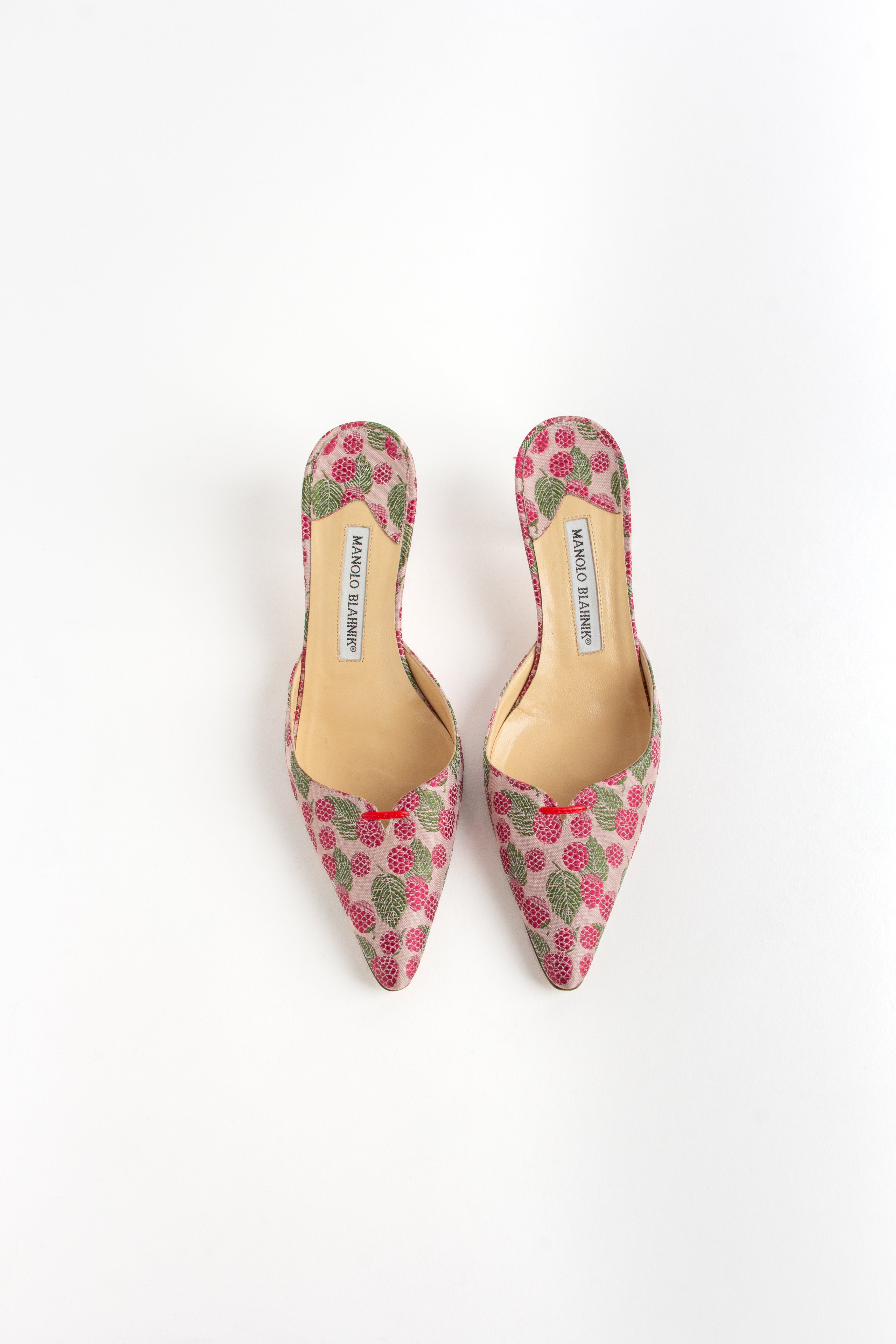Manolo Blahnik Pink Raspberry Mules (IT 37.5)
