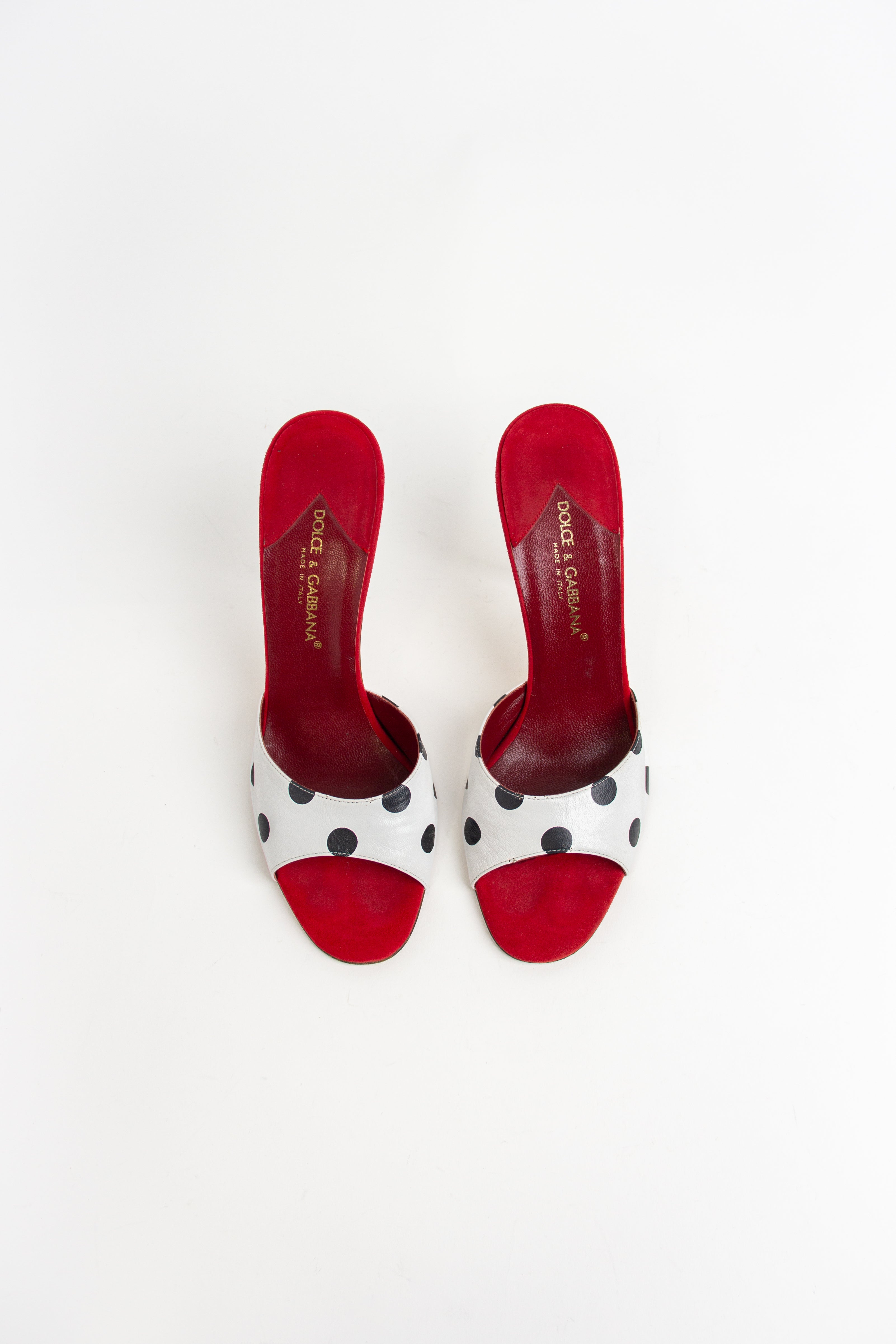 Dolce & Gabbana Polka Dot Open Toe Heels (IT 39)