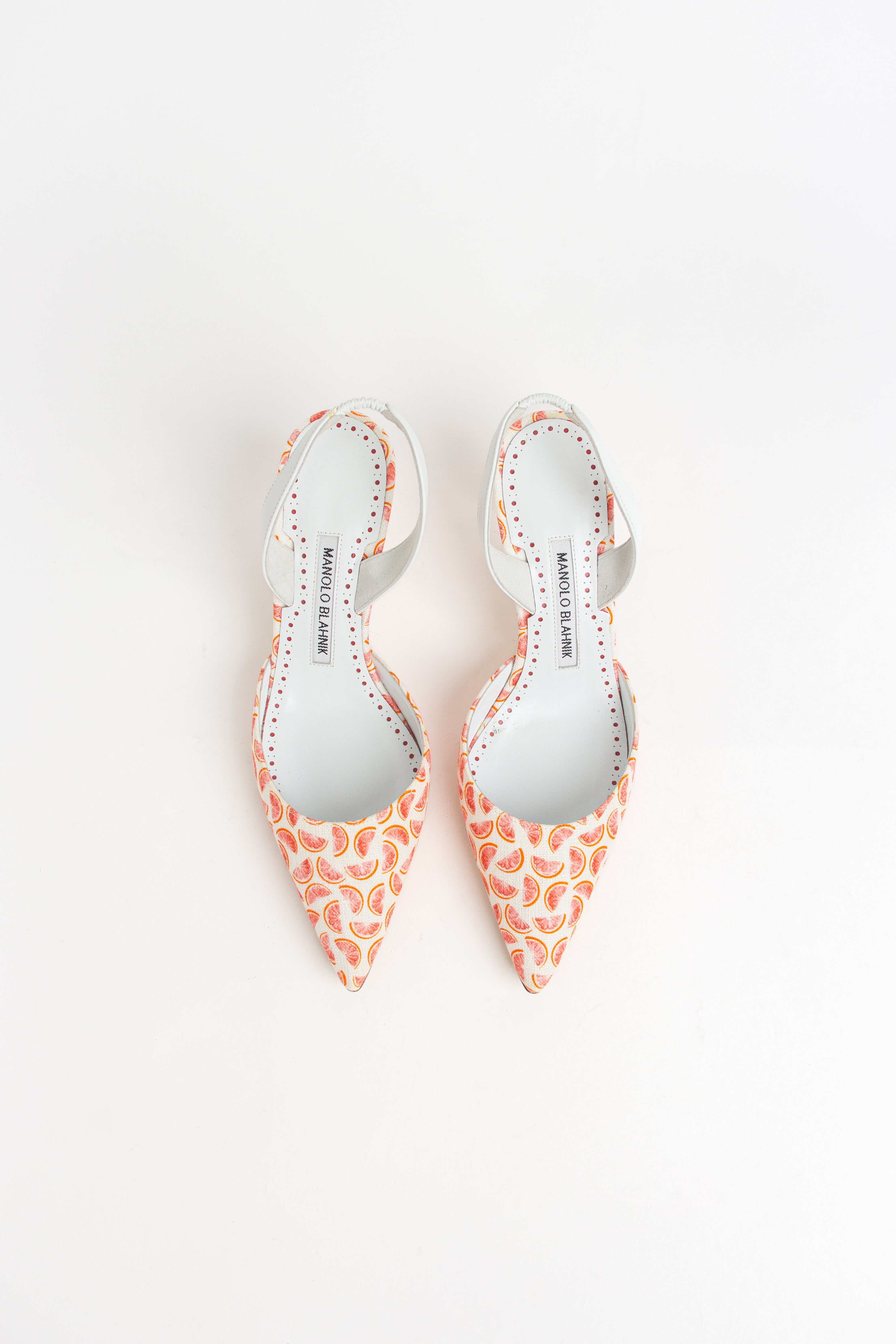 Manolo Blahnik Grapefruit Slingback Heels (IT 37)