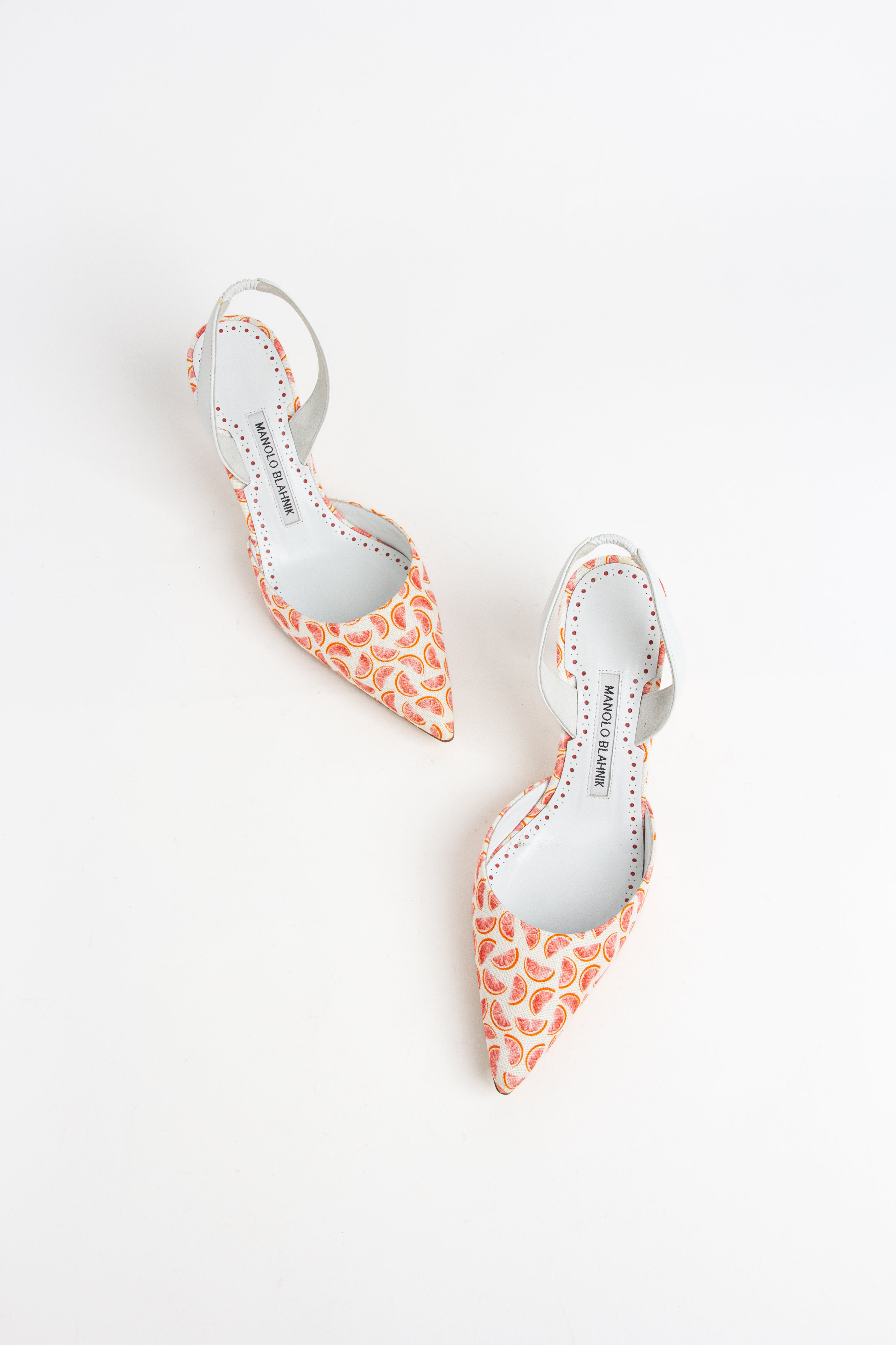 Manolo Blahnik Grapefruit Slingback Heels (IT 37)