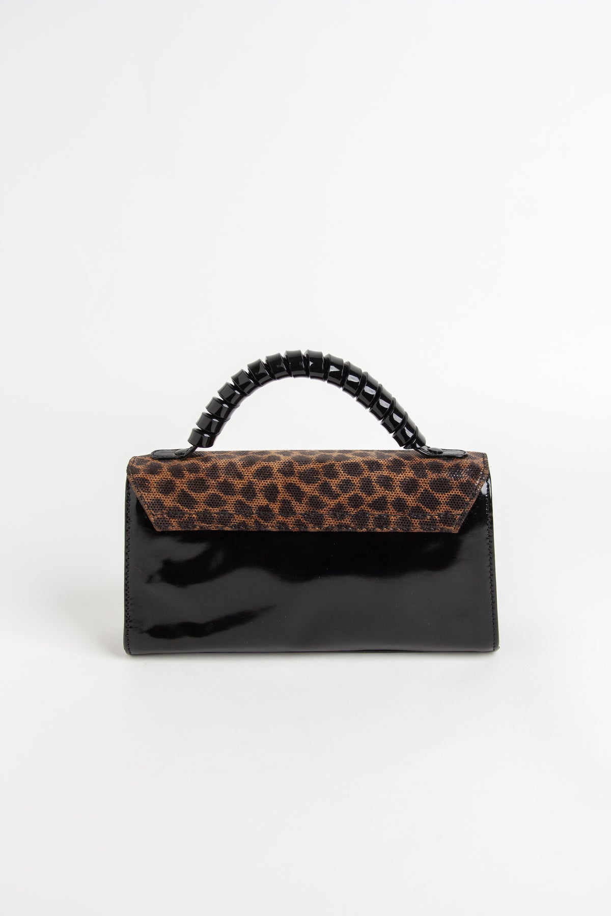 Loewe Leopard Print Top Handle Clutch