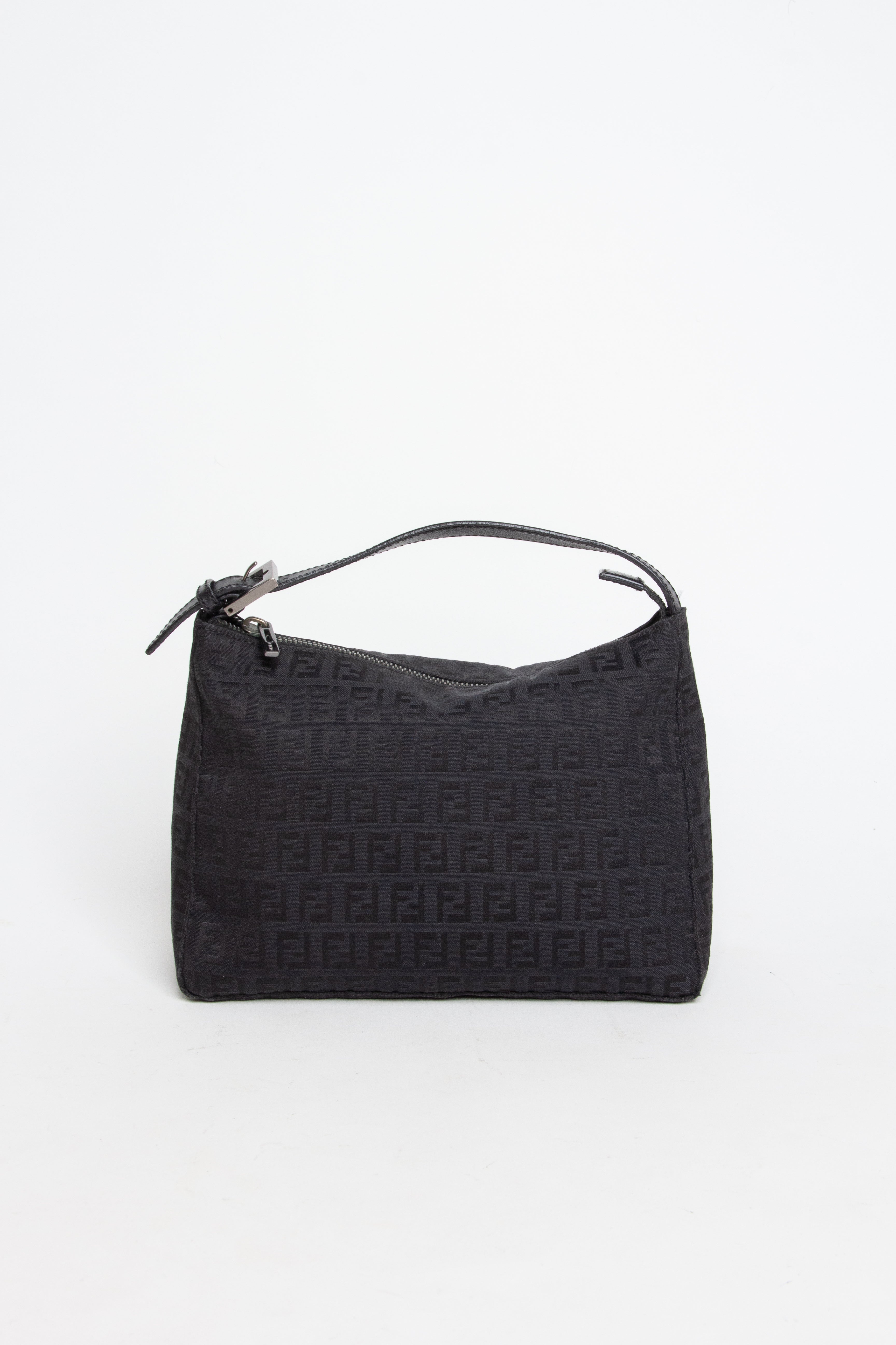 Fendi Vintage Black Zucchino Mini Pochette