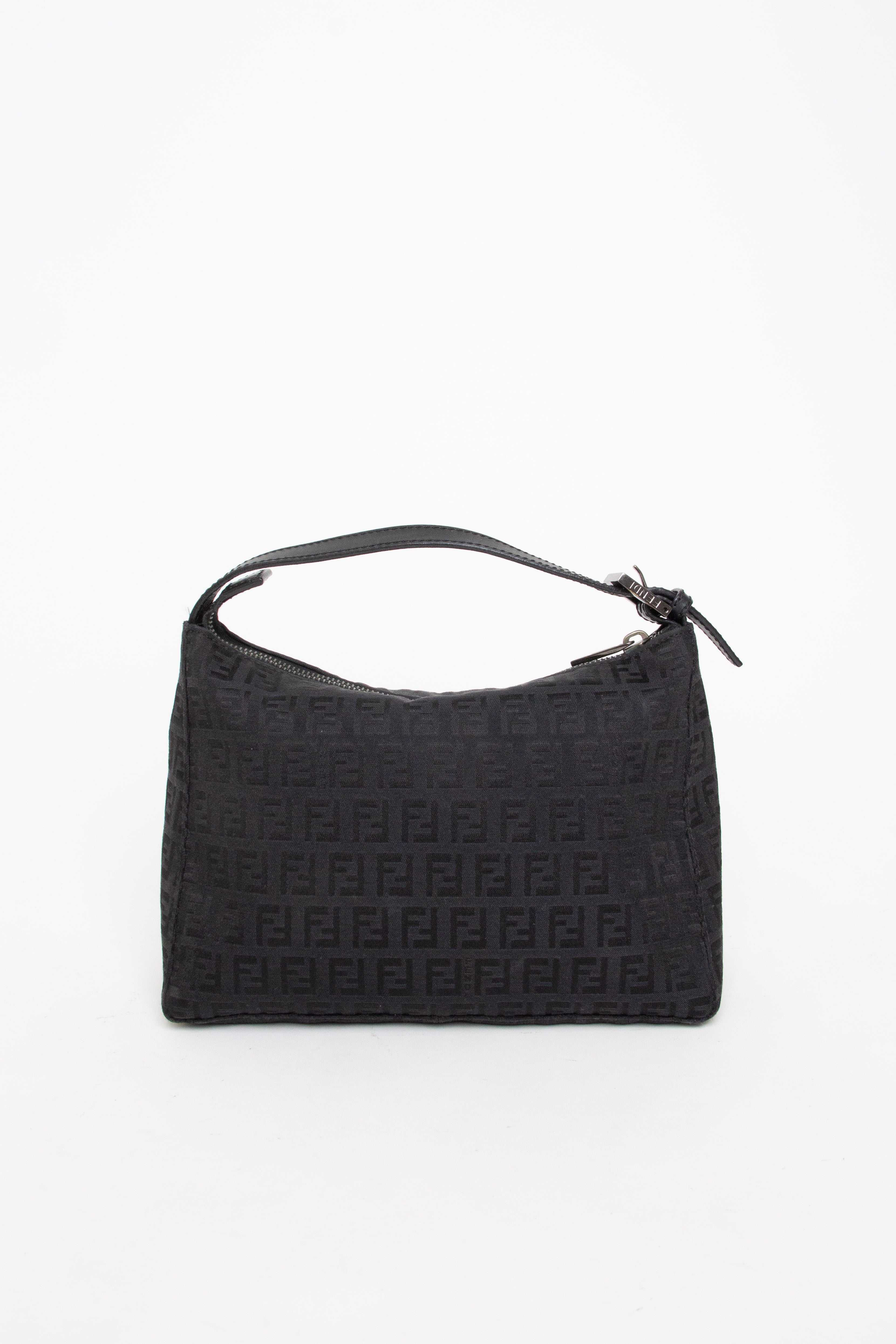 Fendi Vintage Black Zucchino Mini Pochette