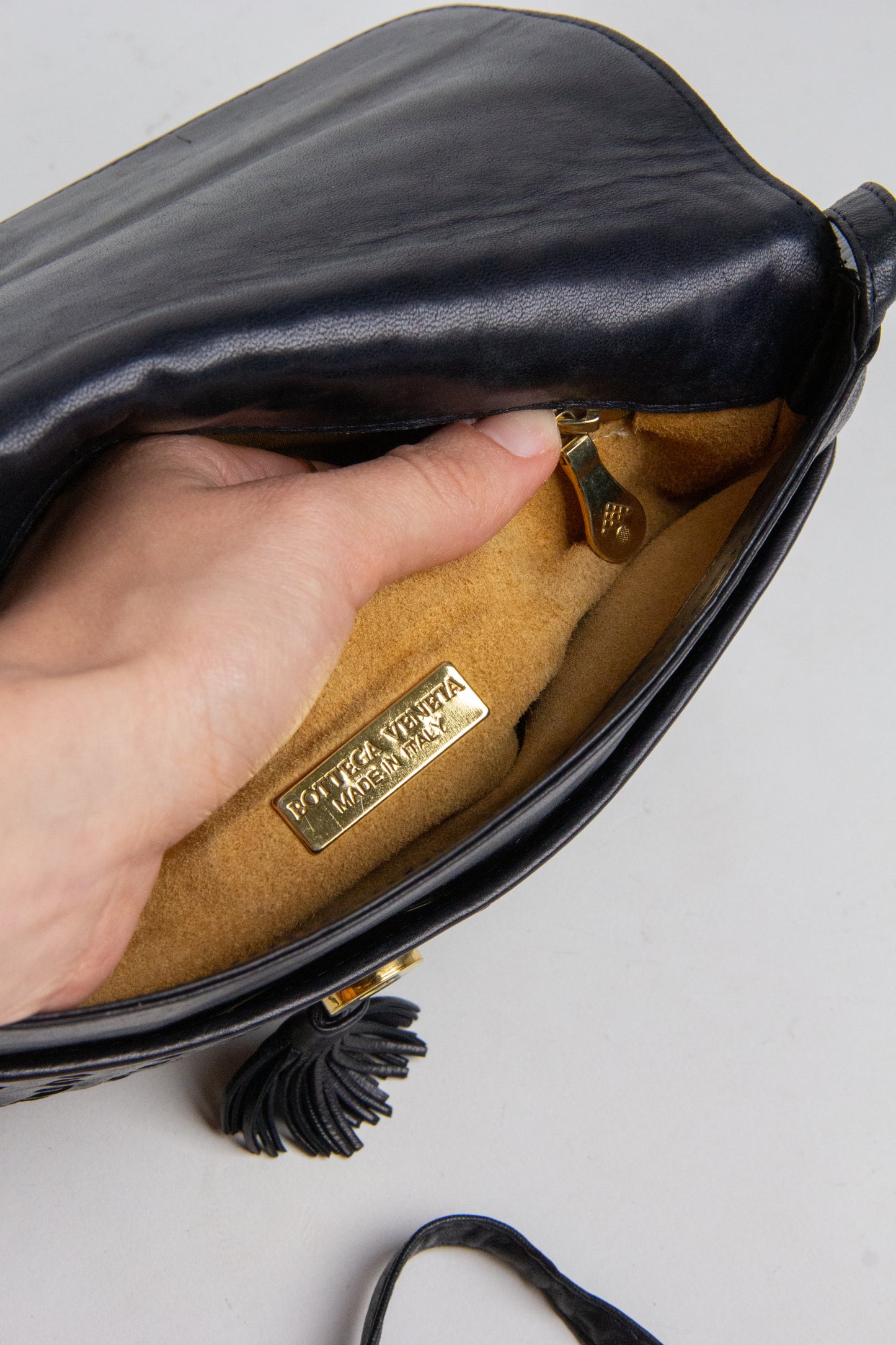 Bottega Veneta Vintage Intrecciato Weave turnlock Flap Bag - The