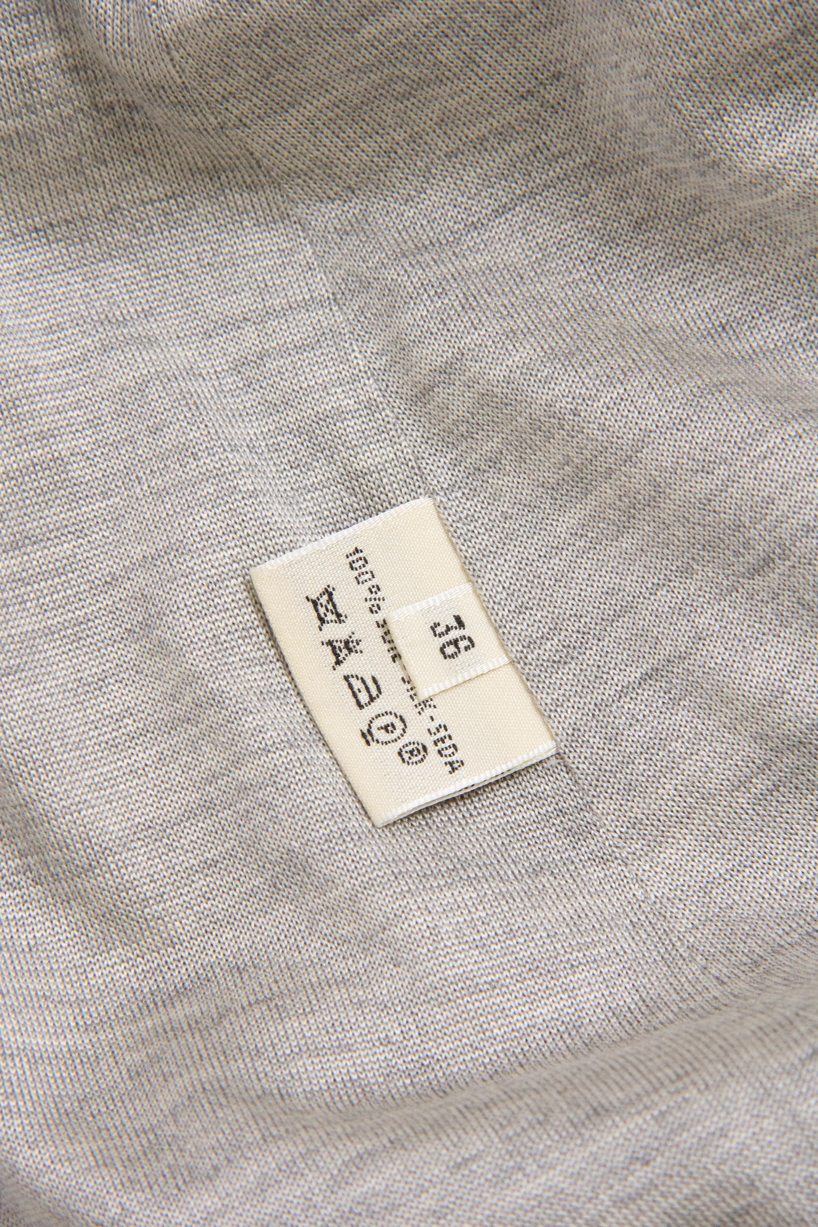 Hermès by Martin Margiela Vintage Light Grey Silk Coat