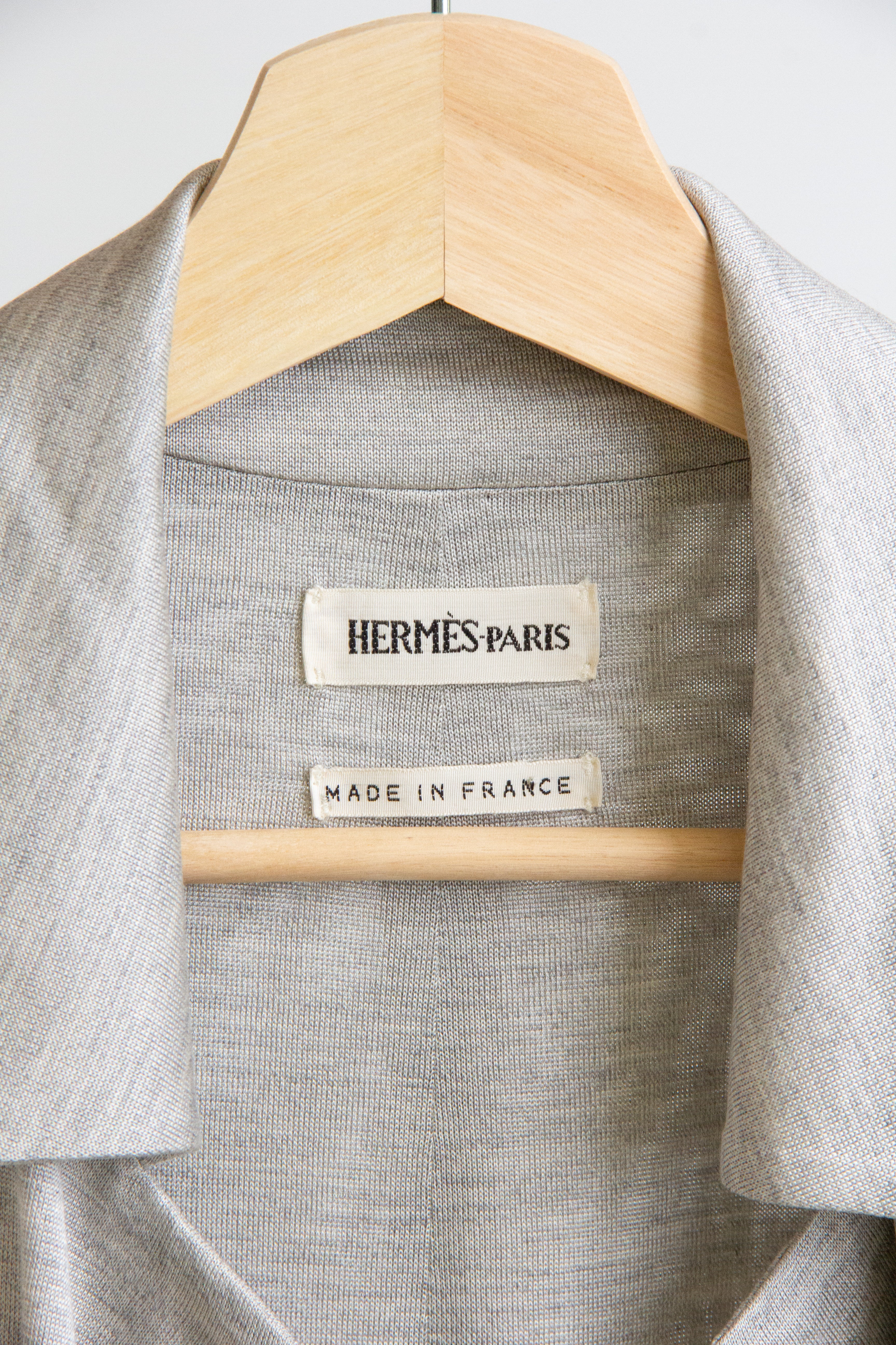 Hermès by Martin Margiela Vintage Light Grey Silk Coat – NÍKU VINTAGE